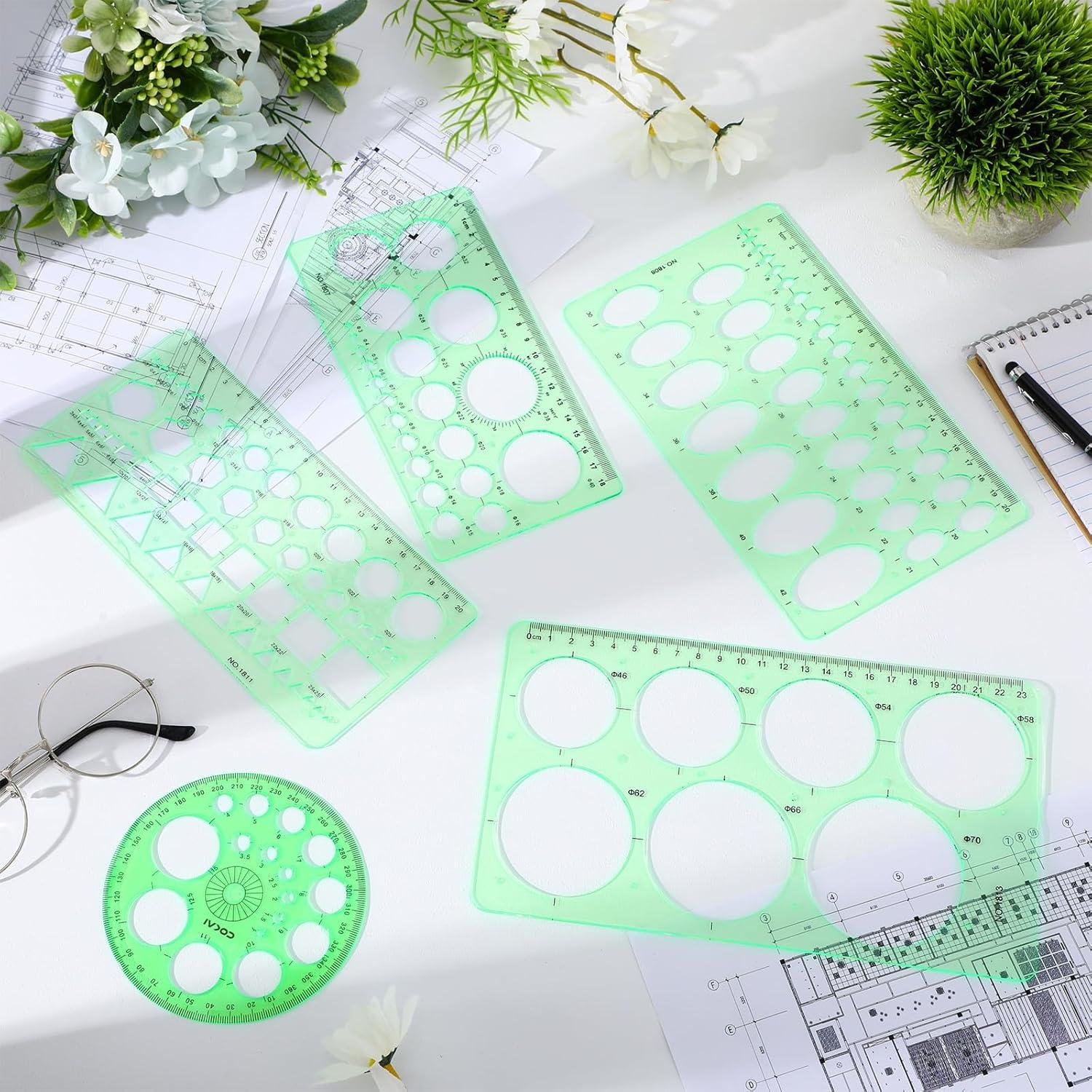 Paquete de 5 Plantillas de Círculo ForraFun - Dibujo Geométrico