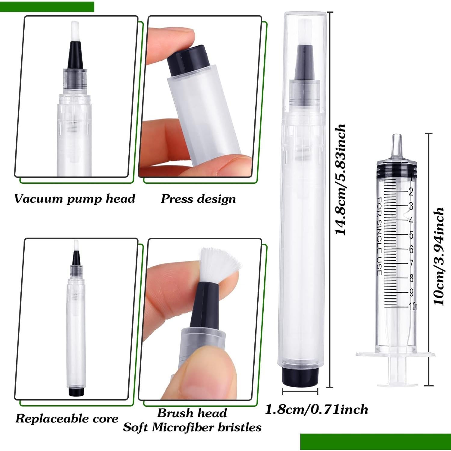 BBTO 5 Lápices de Pintura Rellenables 6ml con Pinceles
