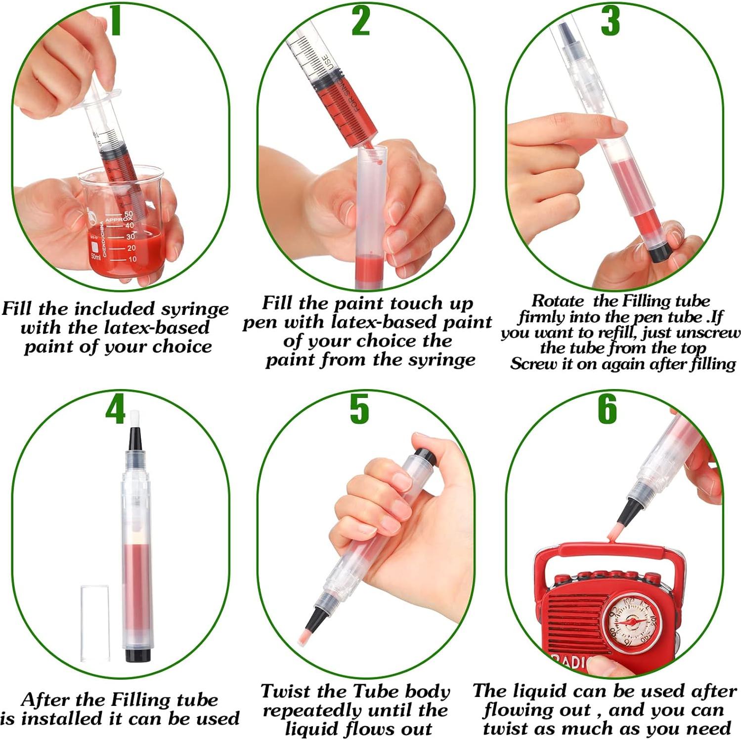 BBTO 5 Lápices de Pintura Rellenables 6ml con Pinceles