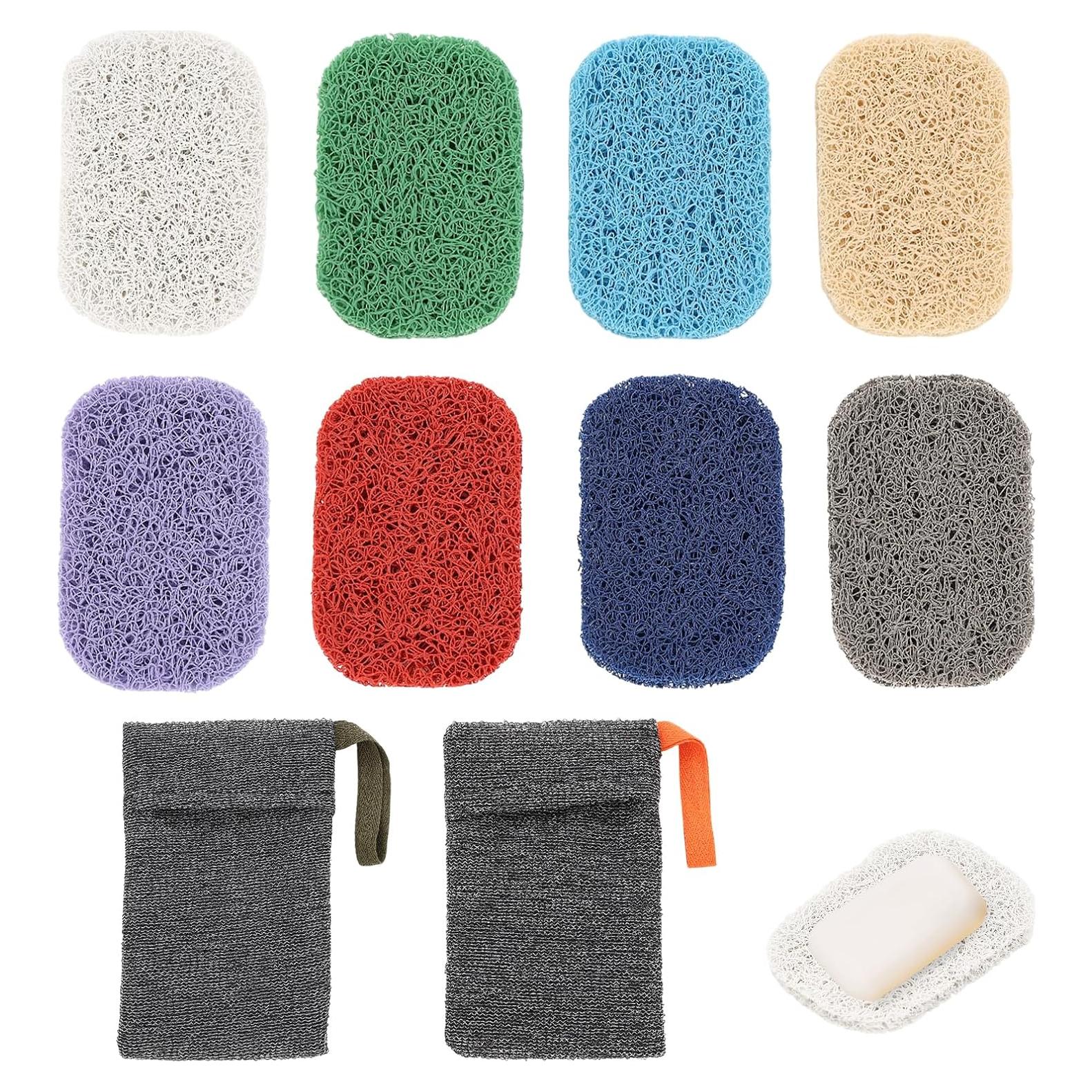 8 Almohadillas Ahorradoras de Jabón TURAOHU Multicolor 11.4x7.4cm