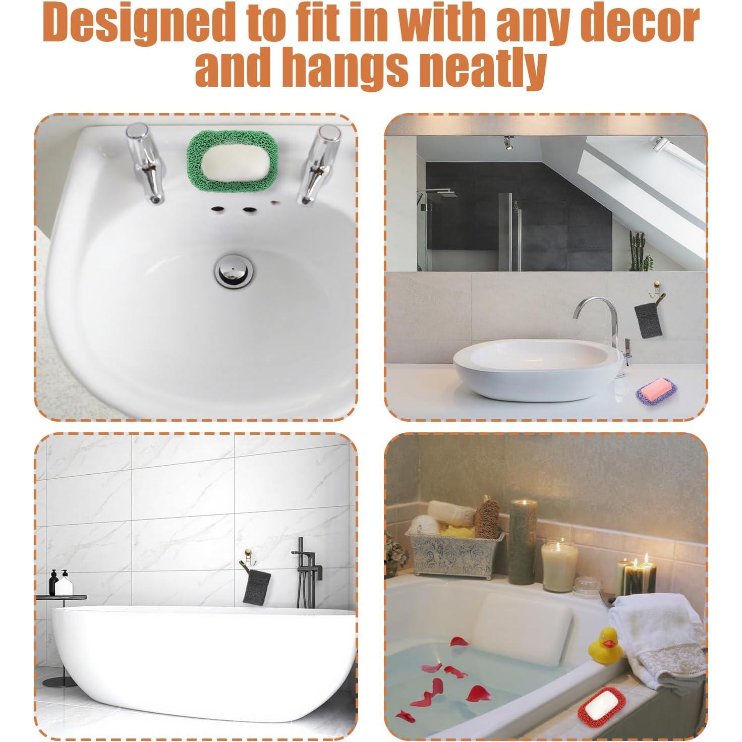 8 Almohadillas Ahorradoras de Jabón TURAOHU Multicolor 11.4x7.4cm