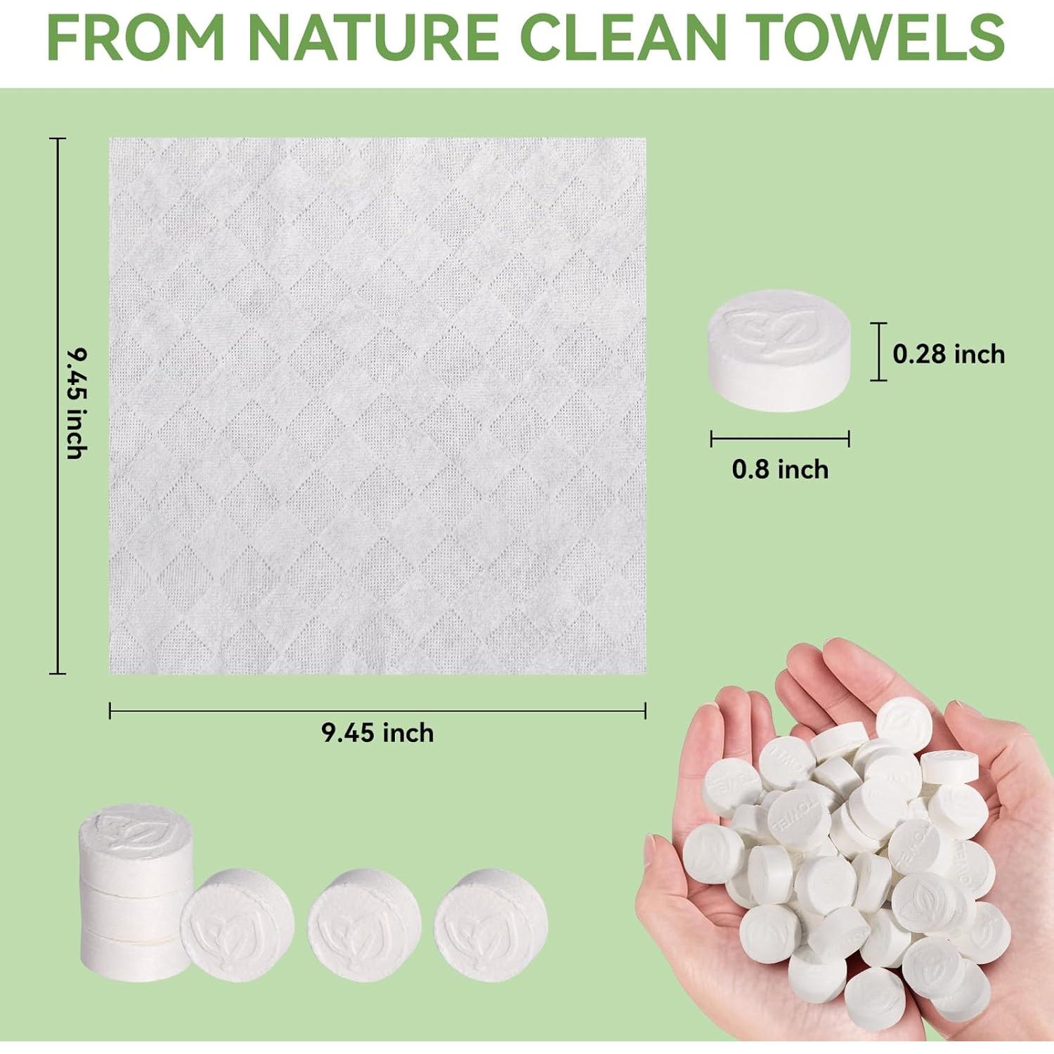 Toallitas Comprimidas LEKOCH 100 PCS - Algodón de Bambú Ecológico