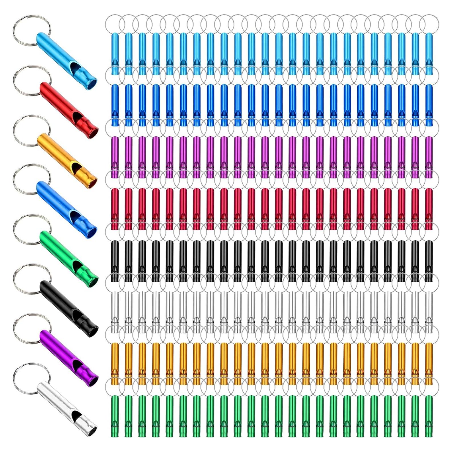 200 Silbatos de Emergencia Multicolor Aphumedc de Aluminio