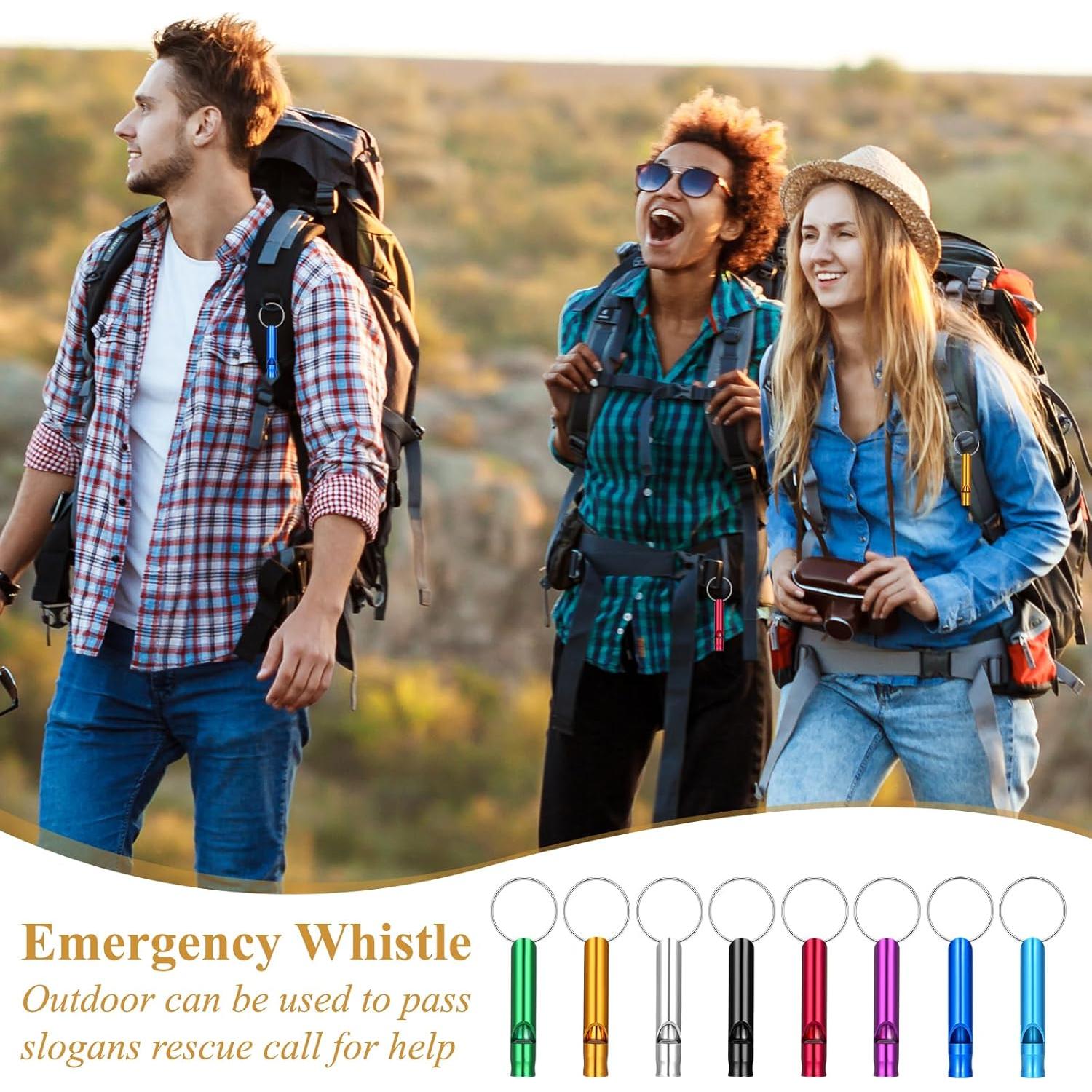 200 Silbatos de Emergencia Multicolor Aphumedc de Aluminio