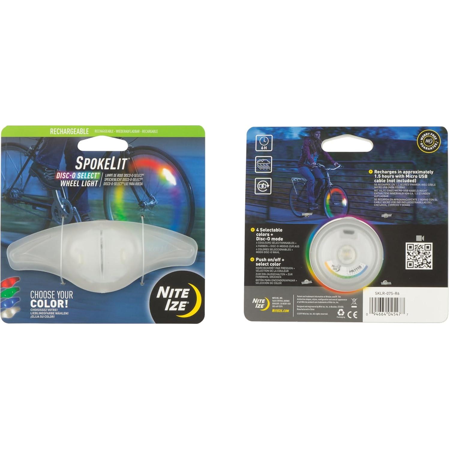 Luz de Rueda LED Nite Ize SpokeLit Recargable 150 Lúmenes