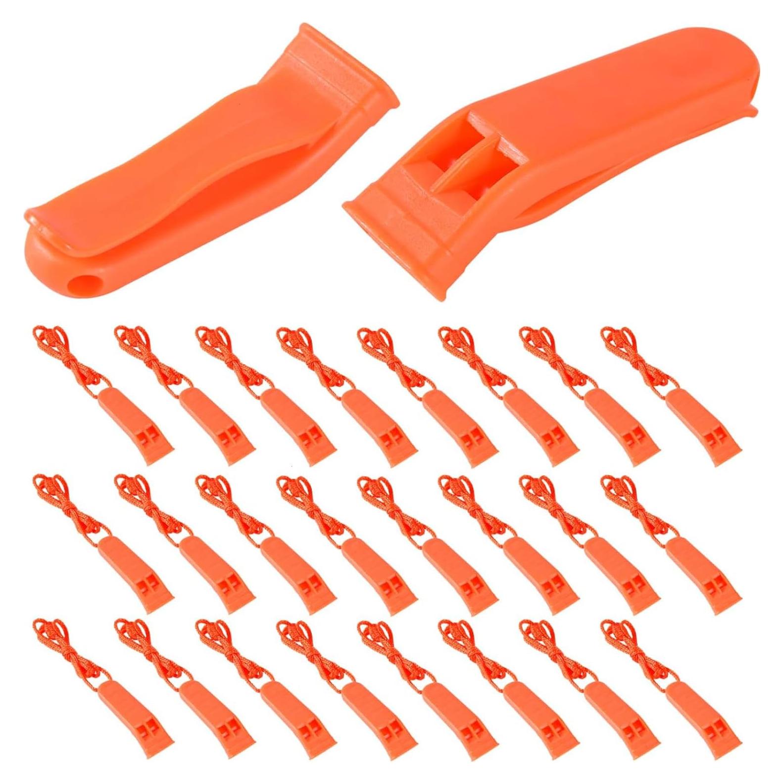 Silbatos de Emergencia WSSROGY 12 Piezas 120dB Naranja