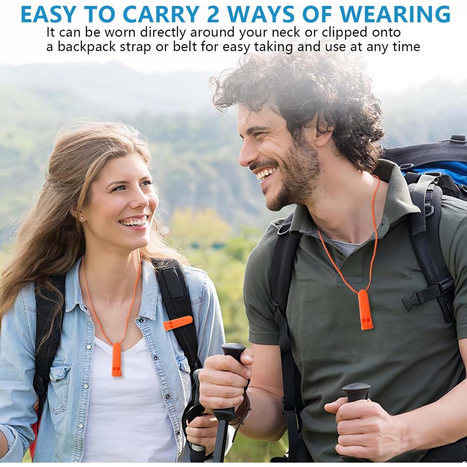 Silbatos de Emergencia WSSROGY 12 Piezas 120dB Naranja