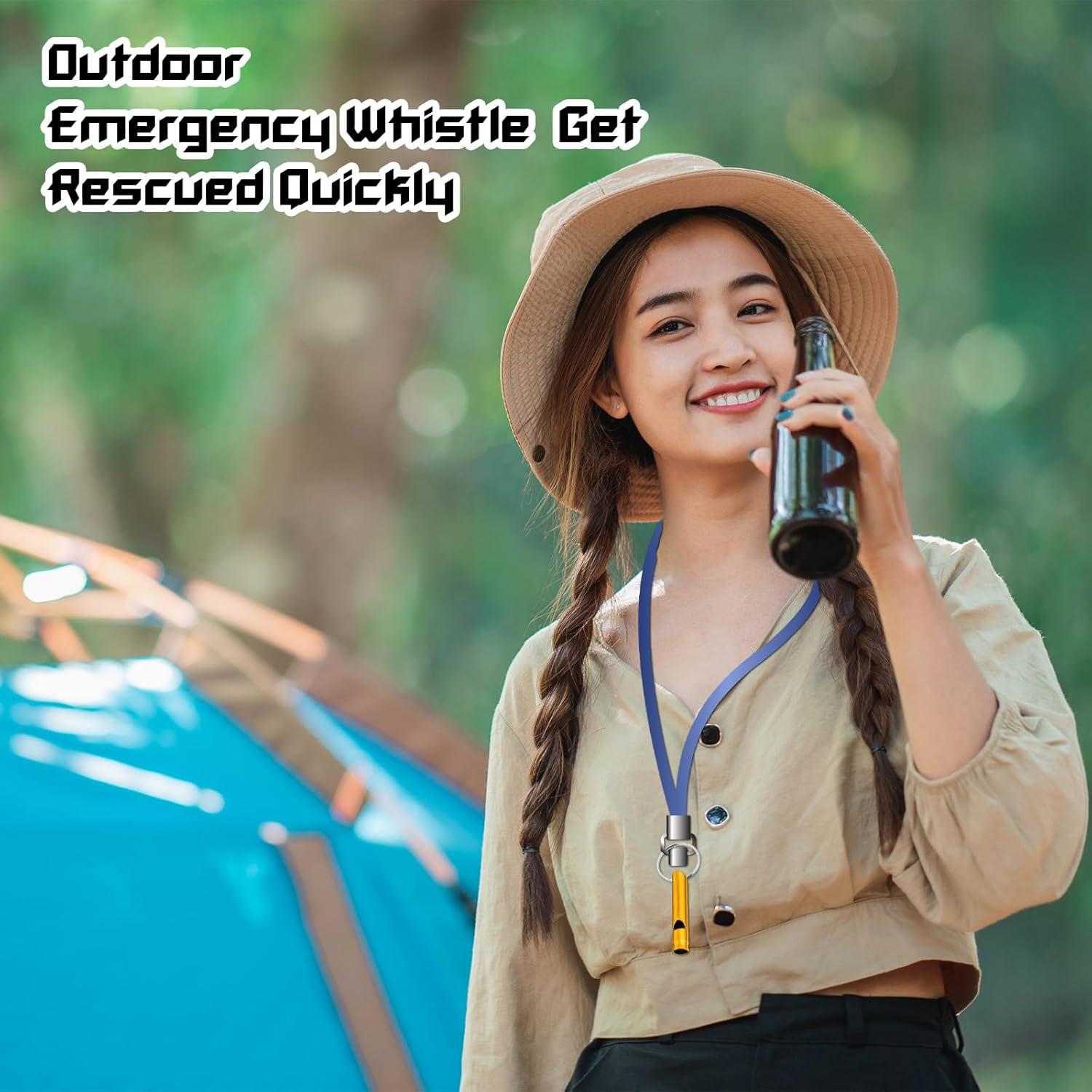 Set de 7 Silbatos de Emergencia Aiyorse de Aluminio Multicolor