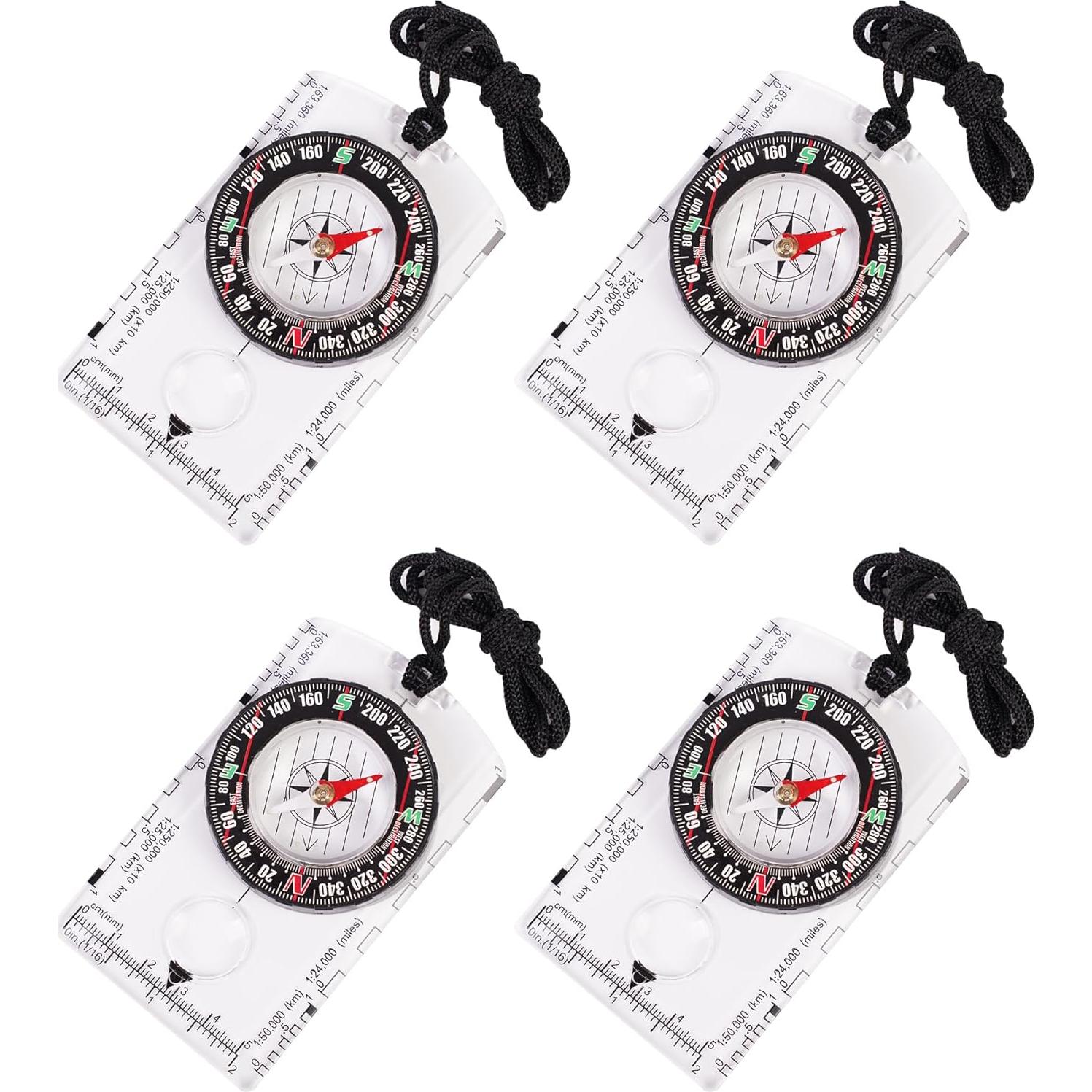 Brújula Exterior Multifuncional RLXMARTD 4 Pcs con Regla