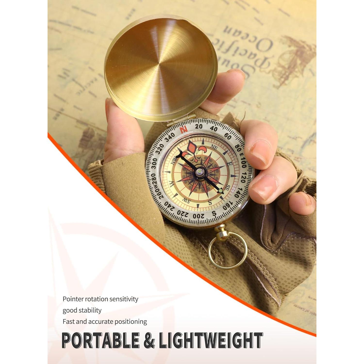 Brújula de Senderismo SustainaNest ZNZG50 Amarilla