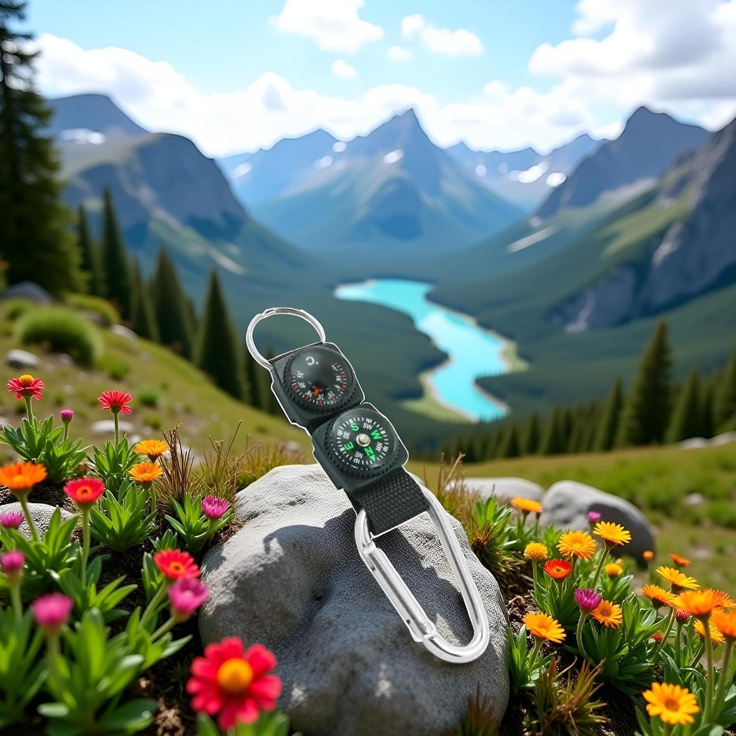 Mosquetón Multifuncional Myuiao con Brújula y Termómetro