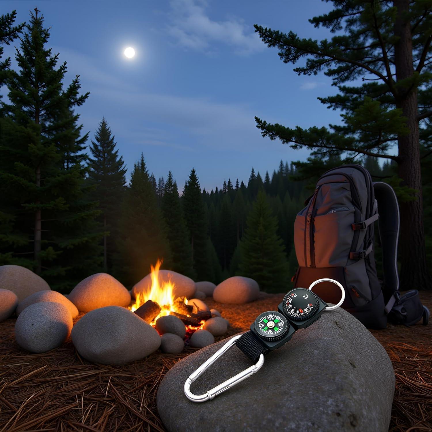 Mosquetón Multifuncional Myuiao con Brújula y Termómetro