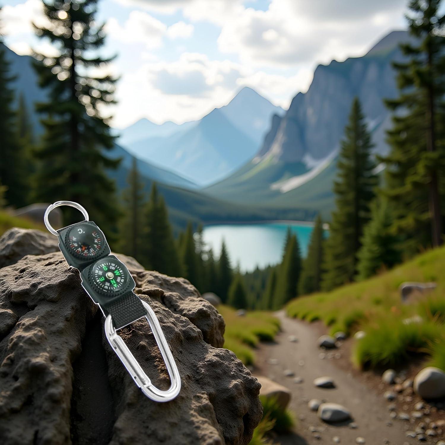 Mosquetón Multifuncional Myuiao con Brújula y Termómetro