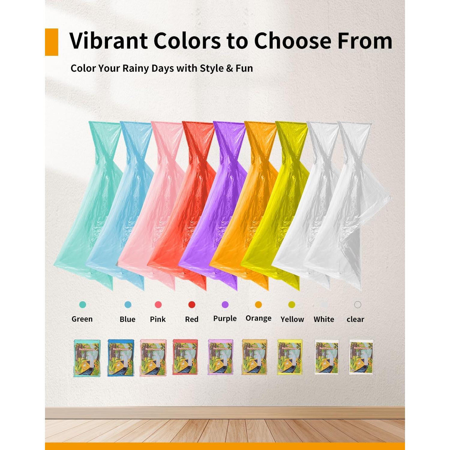 Ponchos de Lluvia Desechables Hitituto para Adultos - Paquete de 6