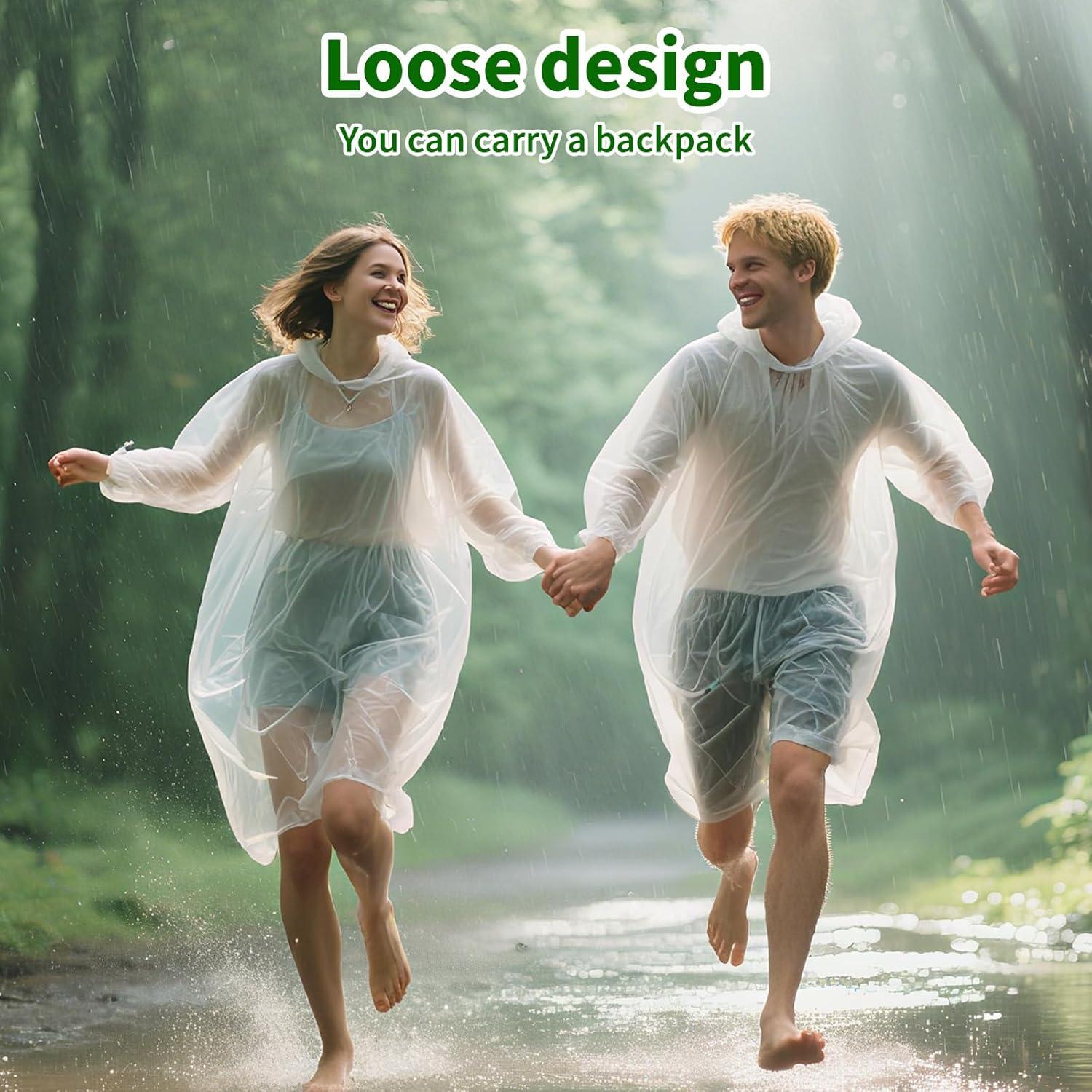 Paquete de 6 Ponchos de Lluvia Desechables Adultos - Impermeables