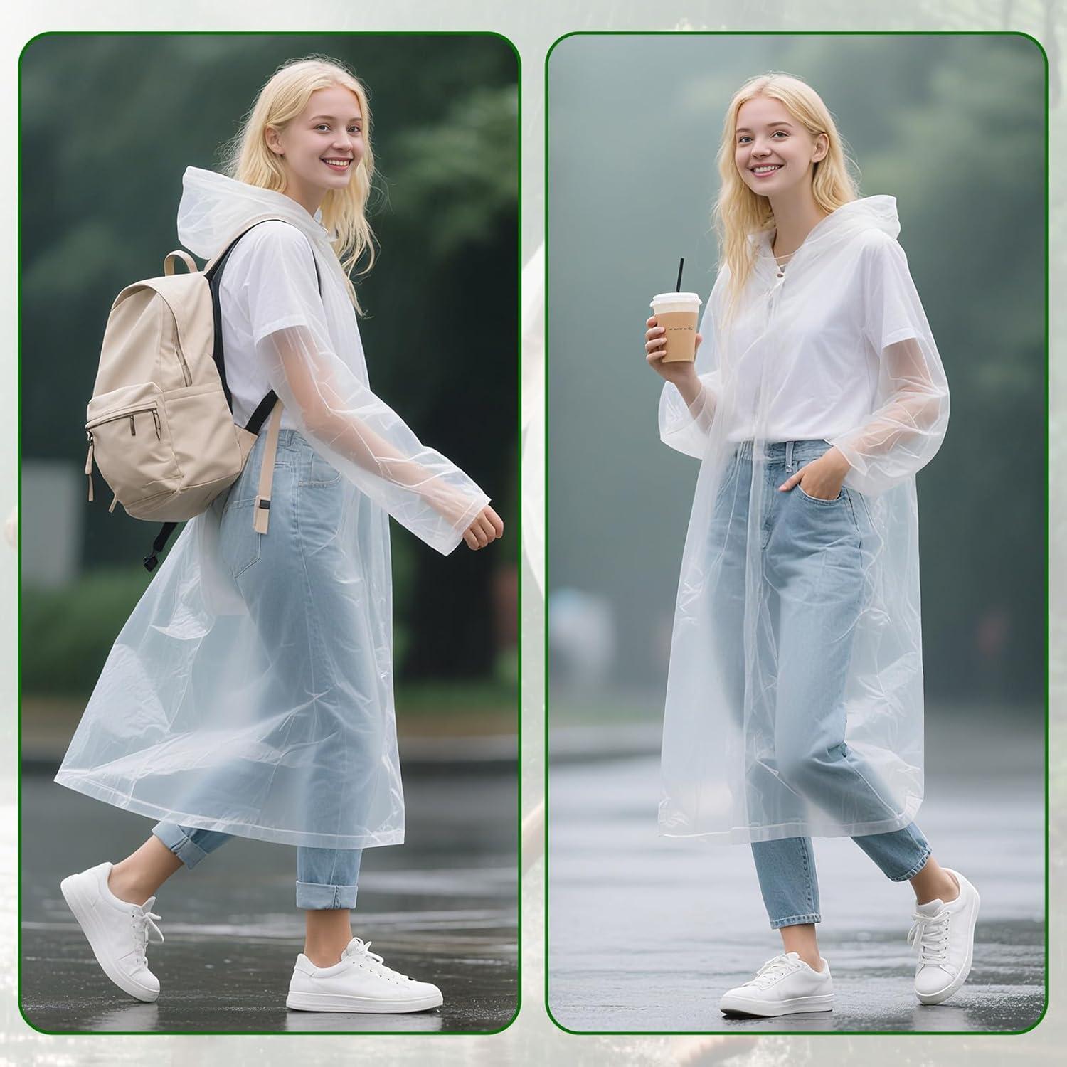 Paquete de 6 Ponchos de Lluvia Desechables Adultos - Impermeables