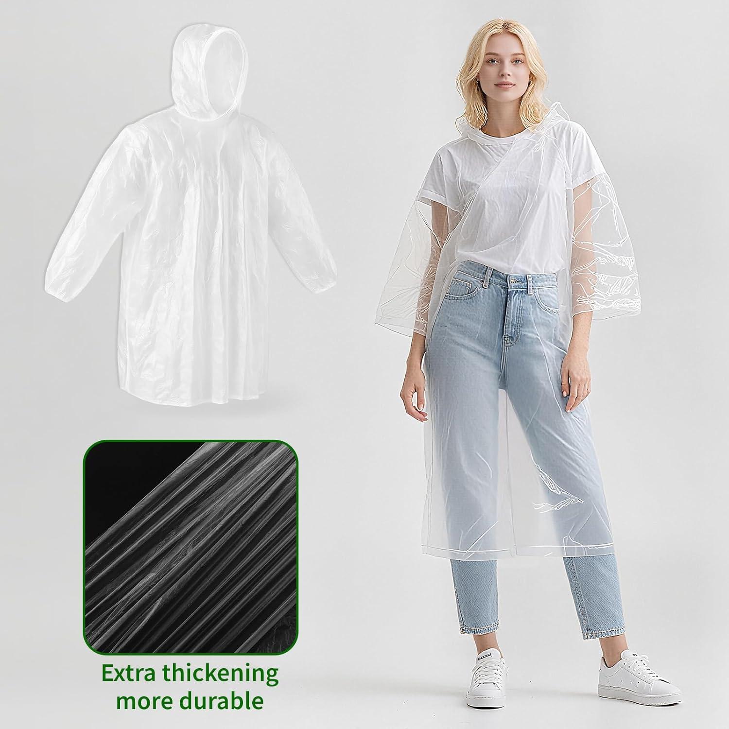 Paquete de 6 Ponchos de Lluvia Desechables Adultos - Impermeables