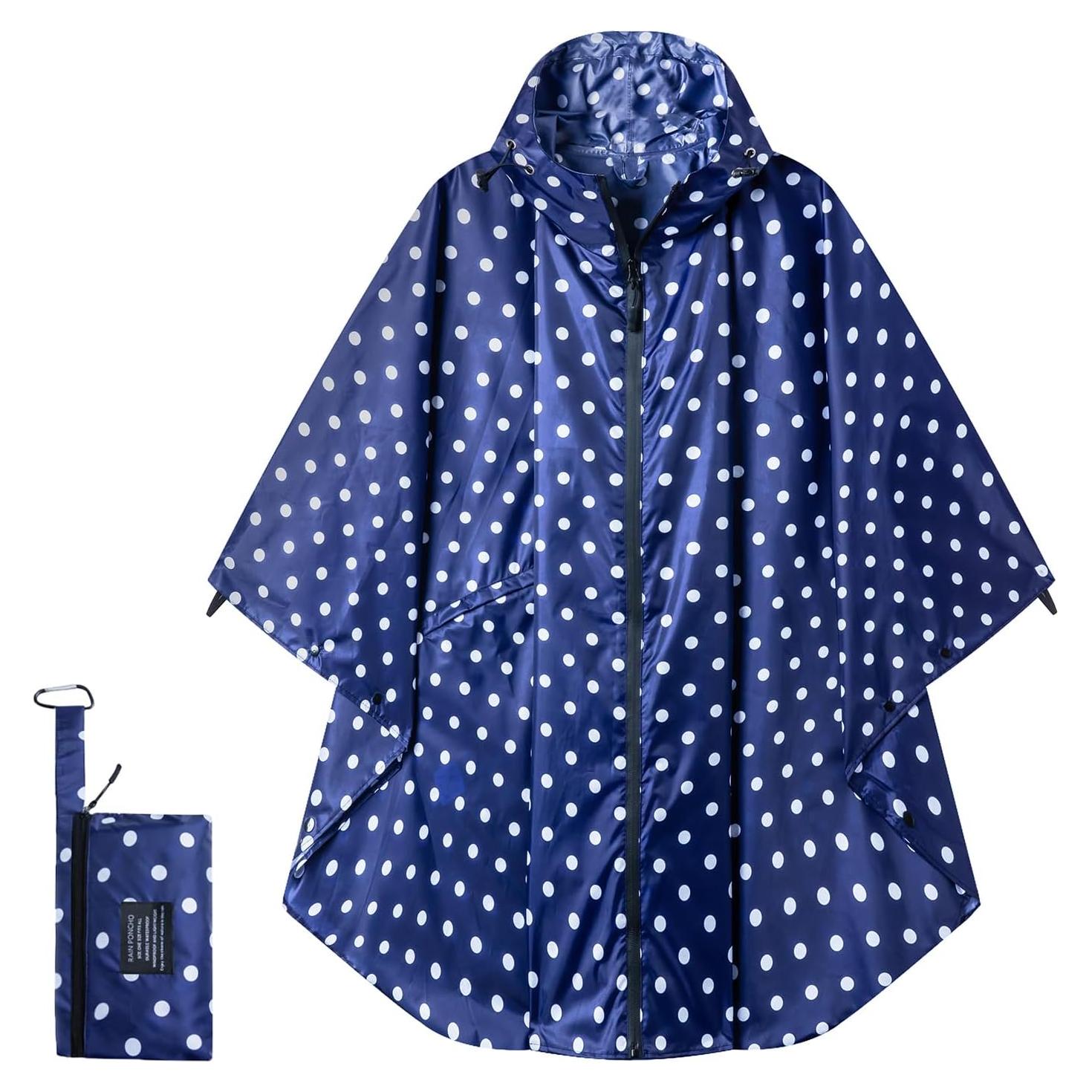 Poncho de Lluvia Impermeable para Adultos - A-punto Azul
