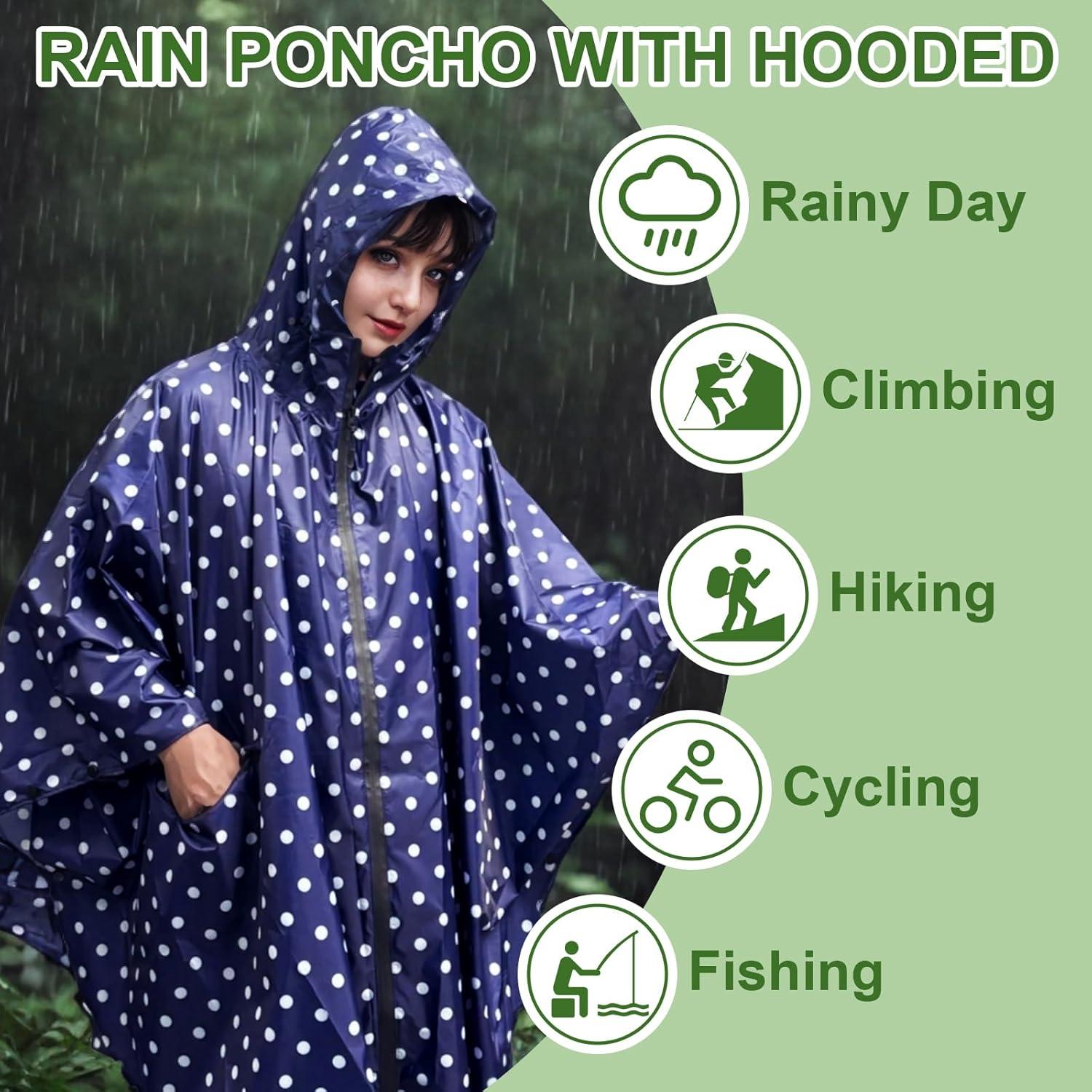 Poncho de Lluvia Impermeable para Adultos - A-punto Azul