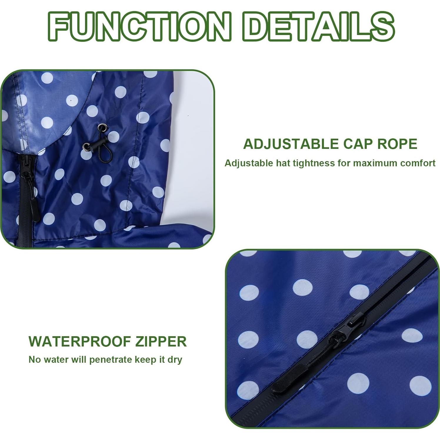 Poncho de Lluvia Impermeable para Adultos - A-punto Azul