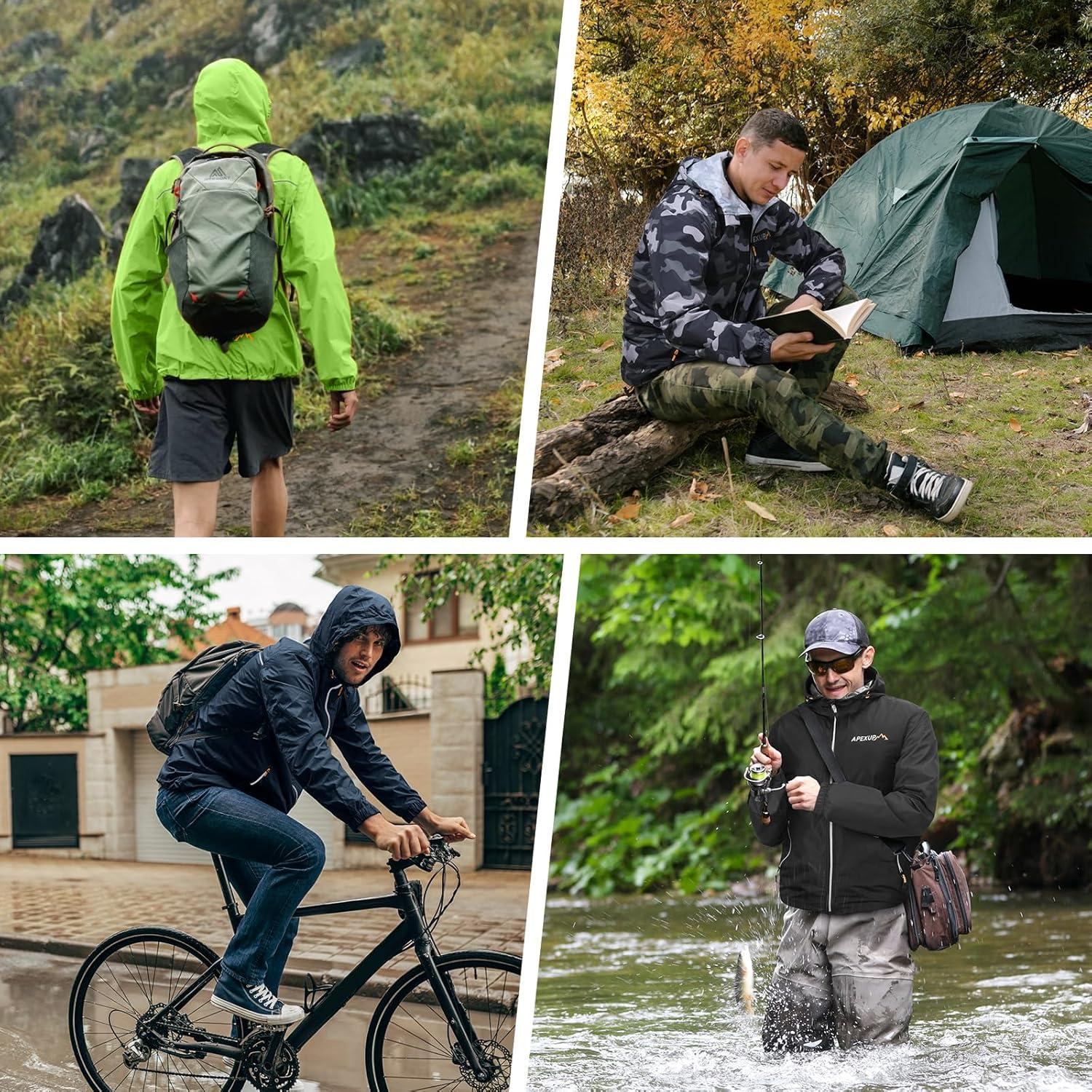 Chaqueta Impermeable Plegable APEXUP Hombre 3XL Negra