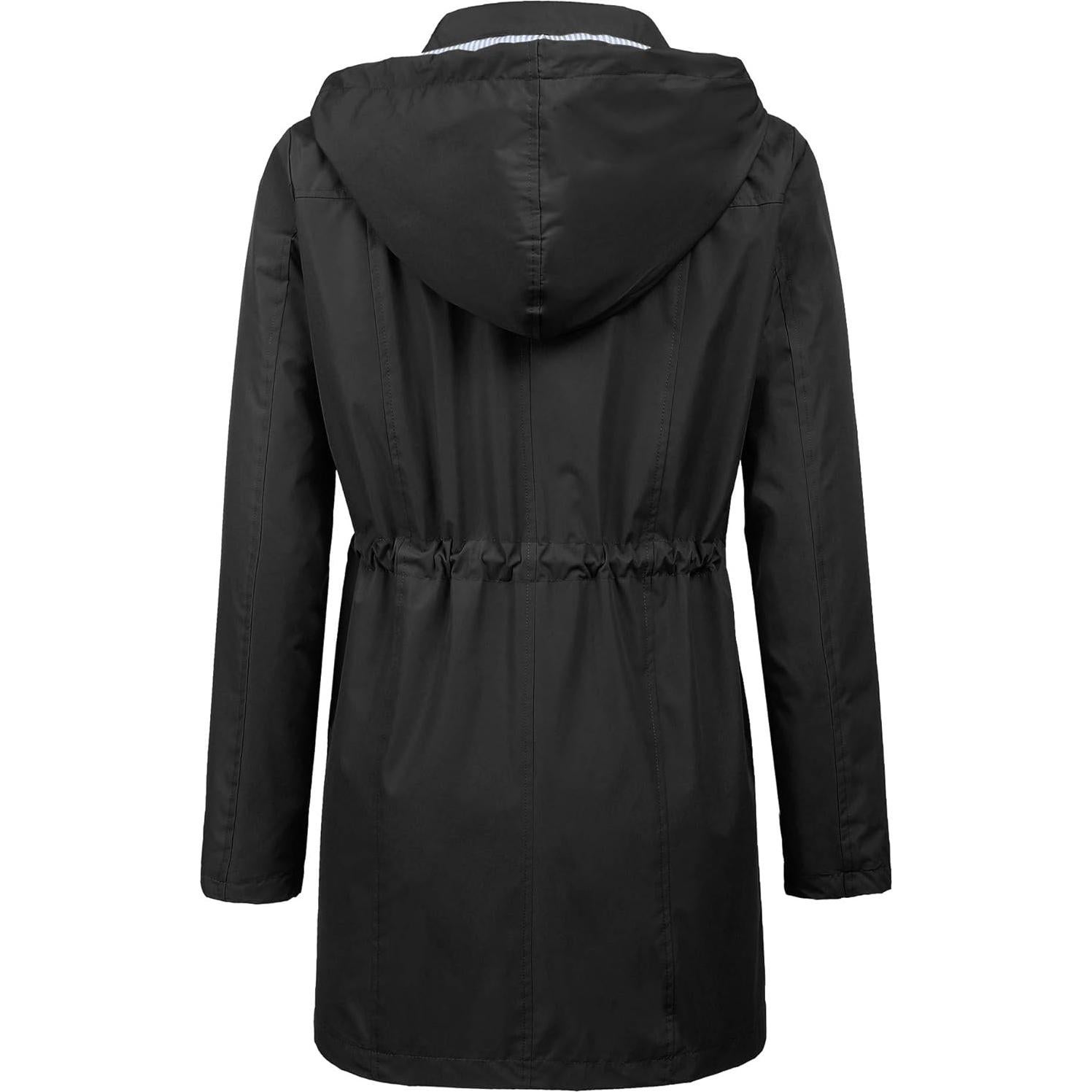 Abrigo de lluvia LOMON mujer impermeable largo con capucha S-XXL
