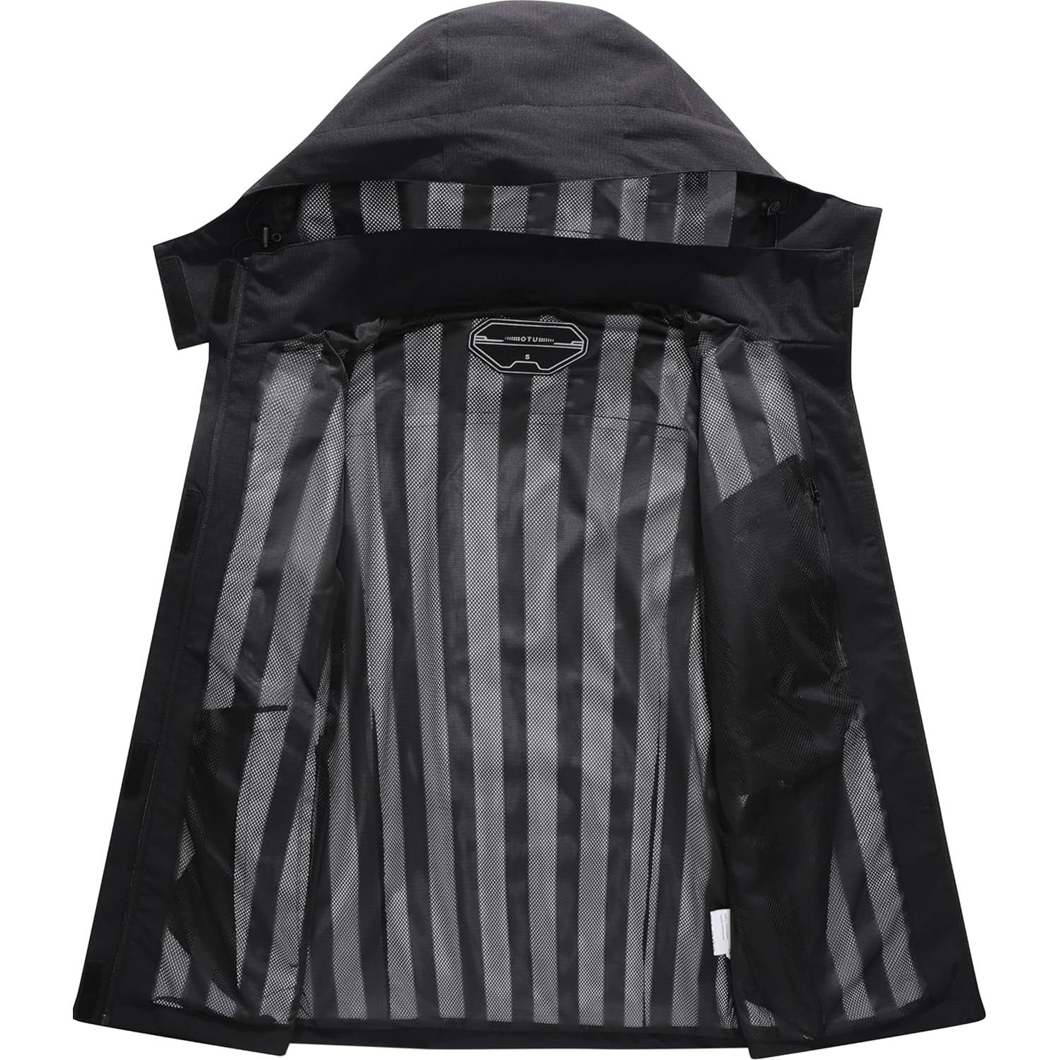 Chaqueta Impermeable Ligera para Mujeres con Capucha Desmontable