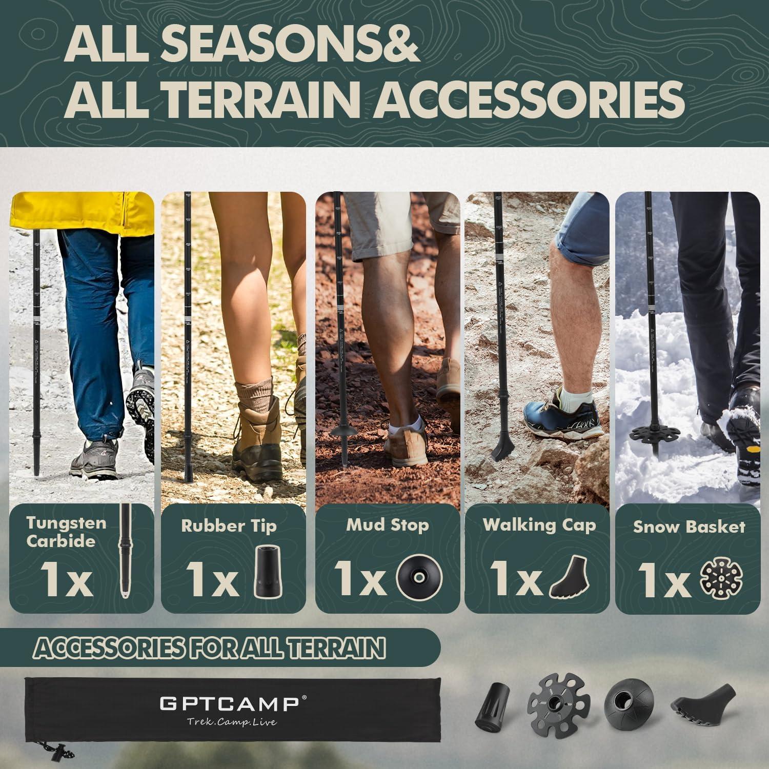 Bastón de Senderismo Plegable GPTCAMP GP-TR03S Azul 0.44kg