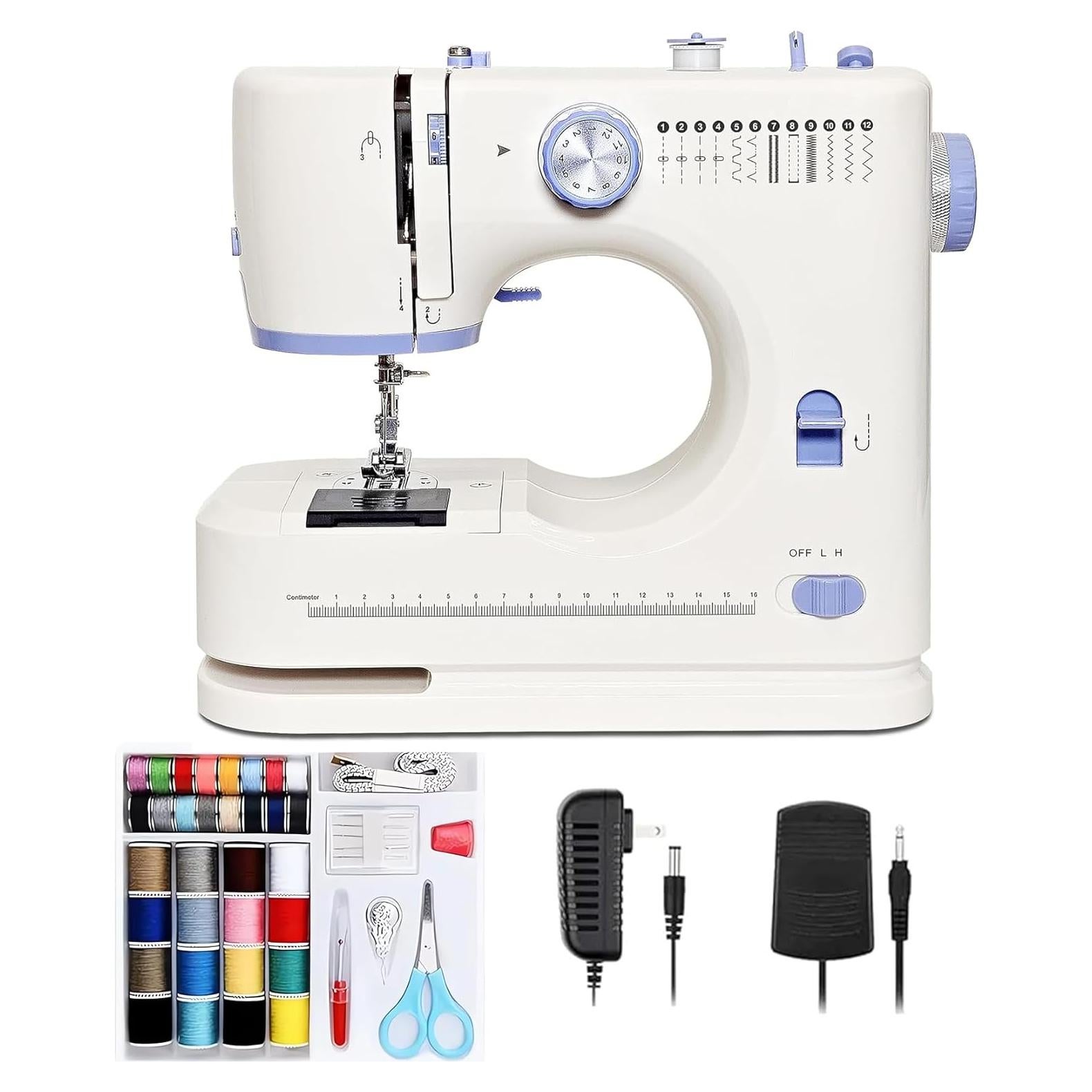 Máquina de Coser Portátil 12 Puntadas 725 con Kit Accesorios