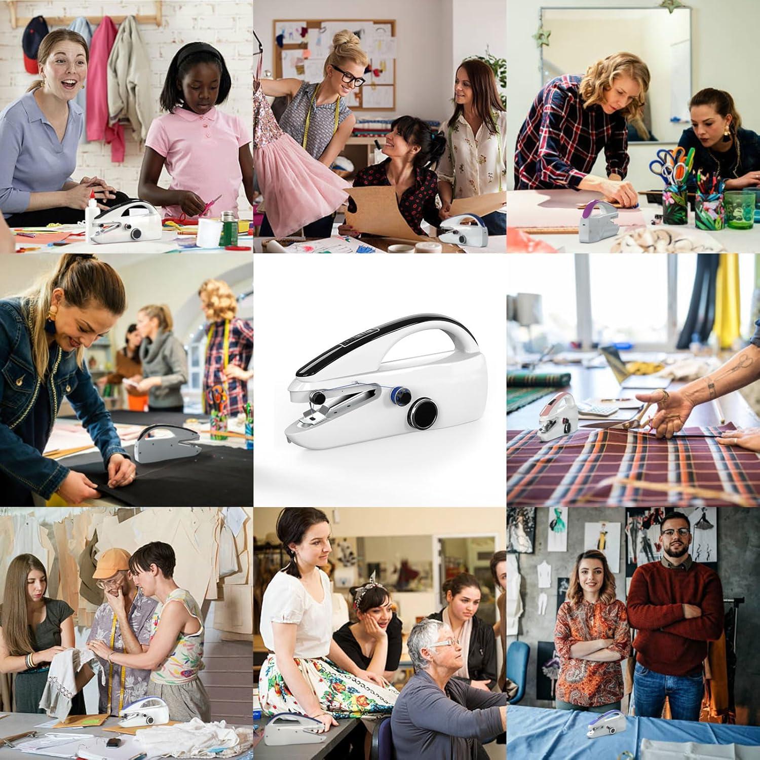 Sewing Kit:Sewing Bliss in one Box.Handheld Sewing Machine,Beginner's Sewing kit with Storage,Two Power Supply Modes,Portable mini Sewing Machine,Handheld for Beginners.