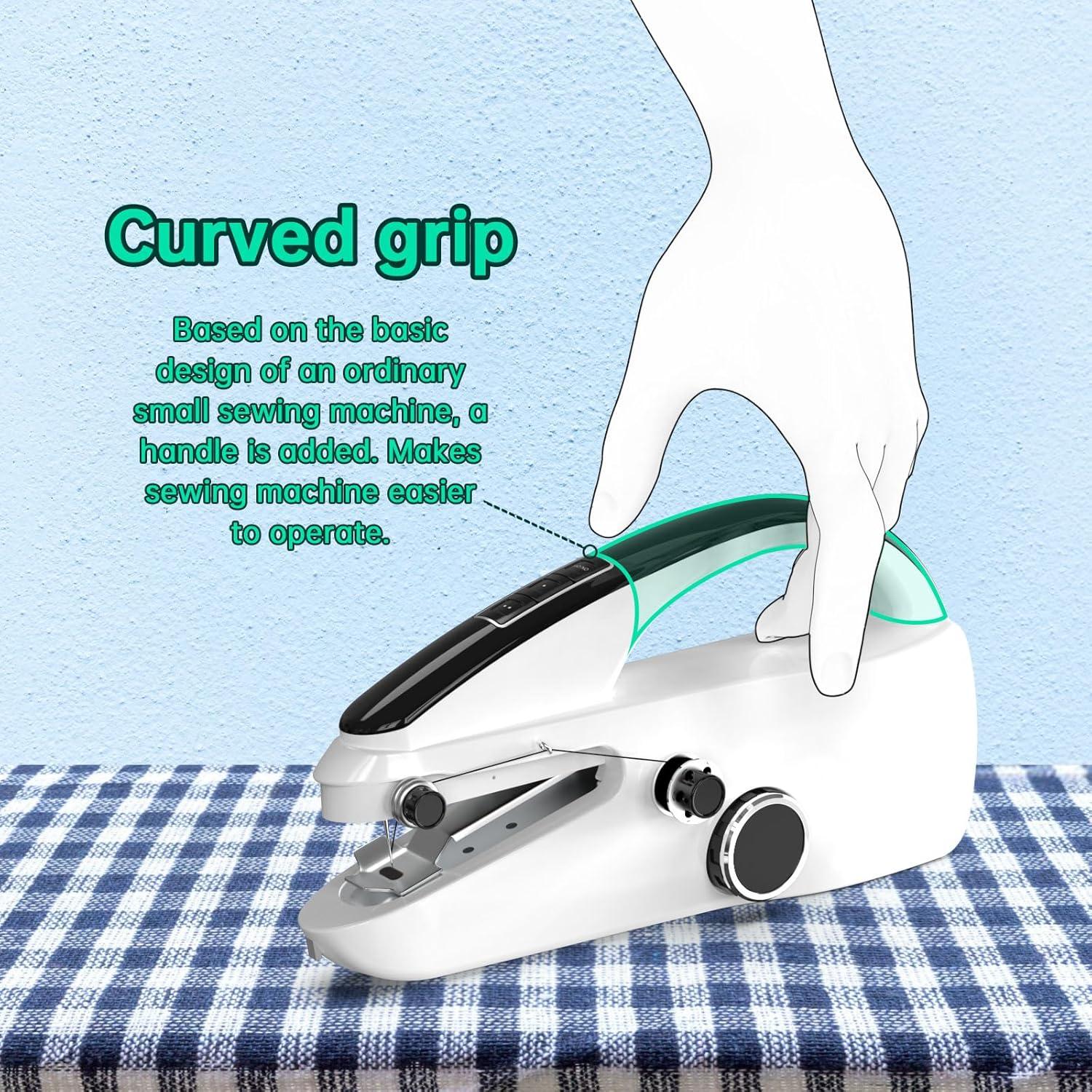 Sewing Kit:Sewing Bliss in one Box.Handheld Sewing Machine,Beginner's Sewing kit with Storage,Two Power Supply Modes,Portable mini Sewing Machine,Handheld for Beginners.