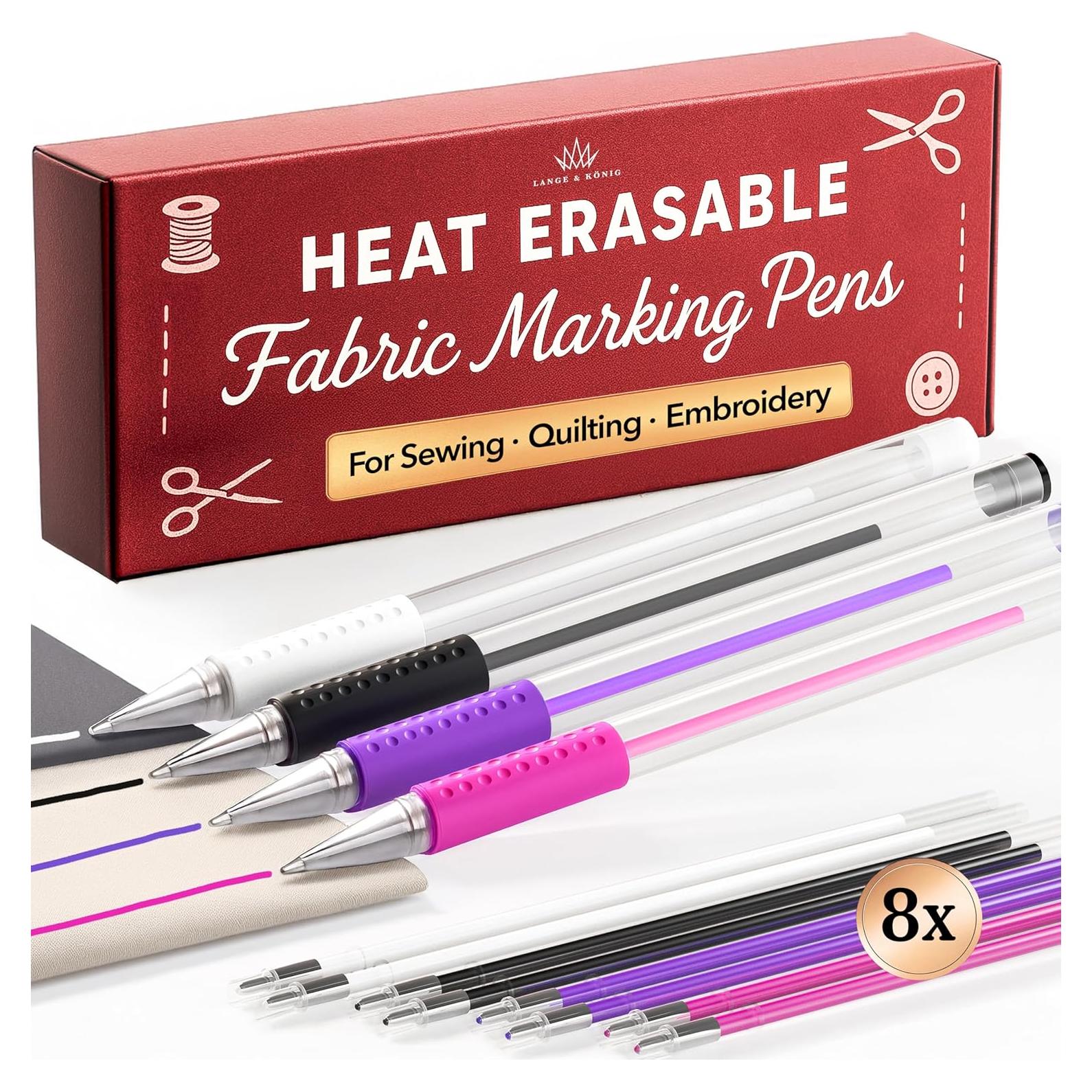 Bolígrafos Borrables por Calor Lange & König - 4 Unidades + 8 Recargas