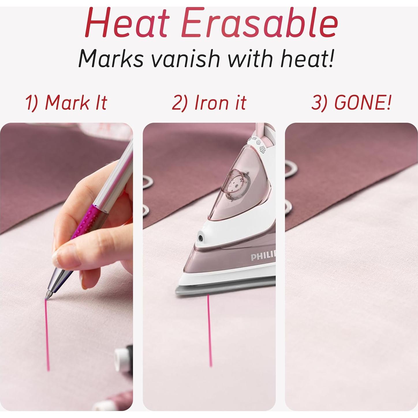 Bolígrafos Borrables por Calor Lange & König - 4 Unidades + 8 Recargas