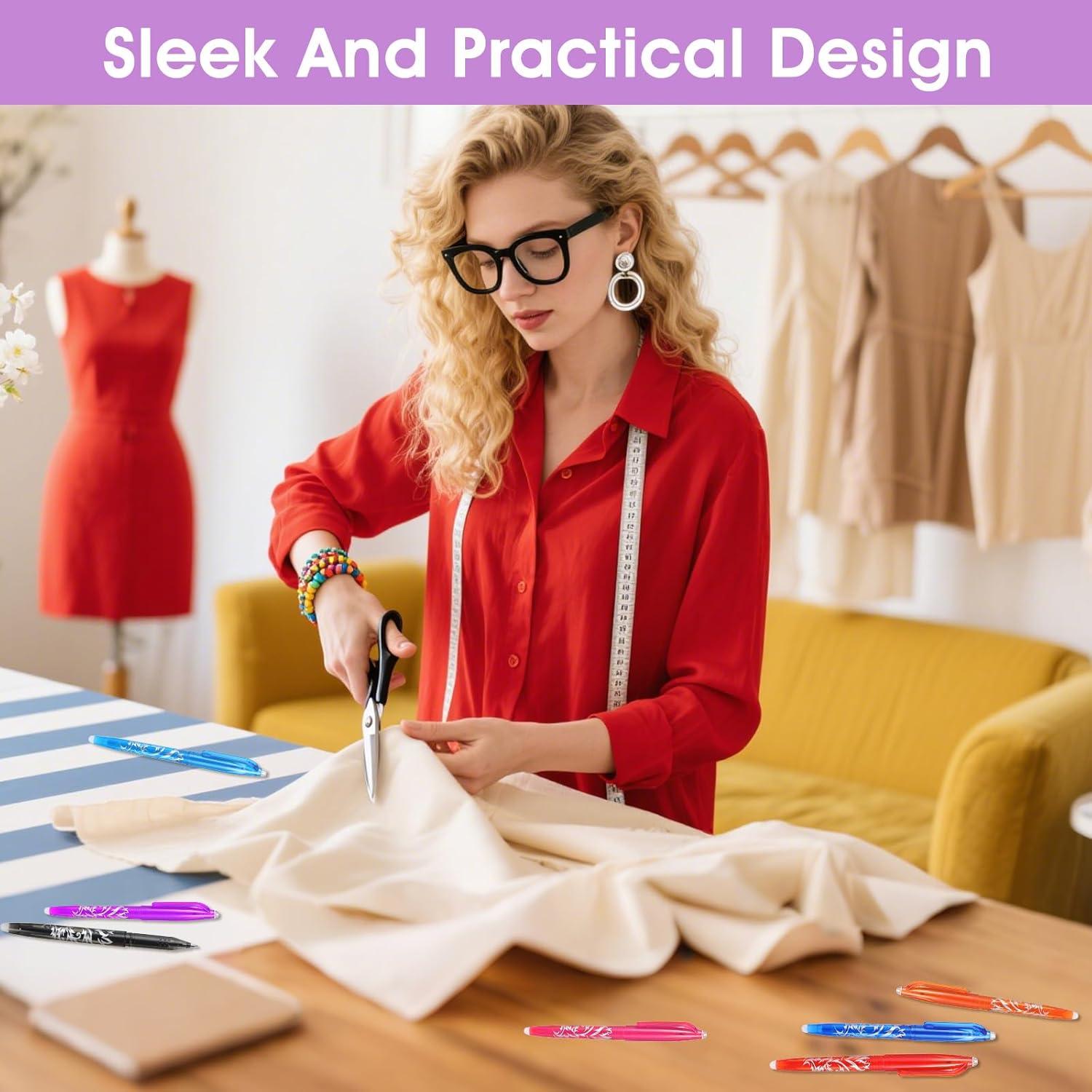 8 Bolígrafos Borrables por Calor para Tela WY Lighting