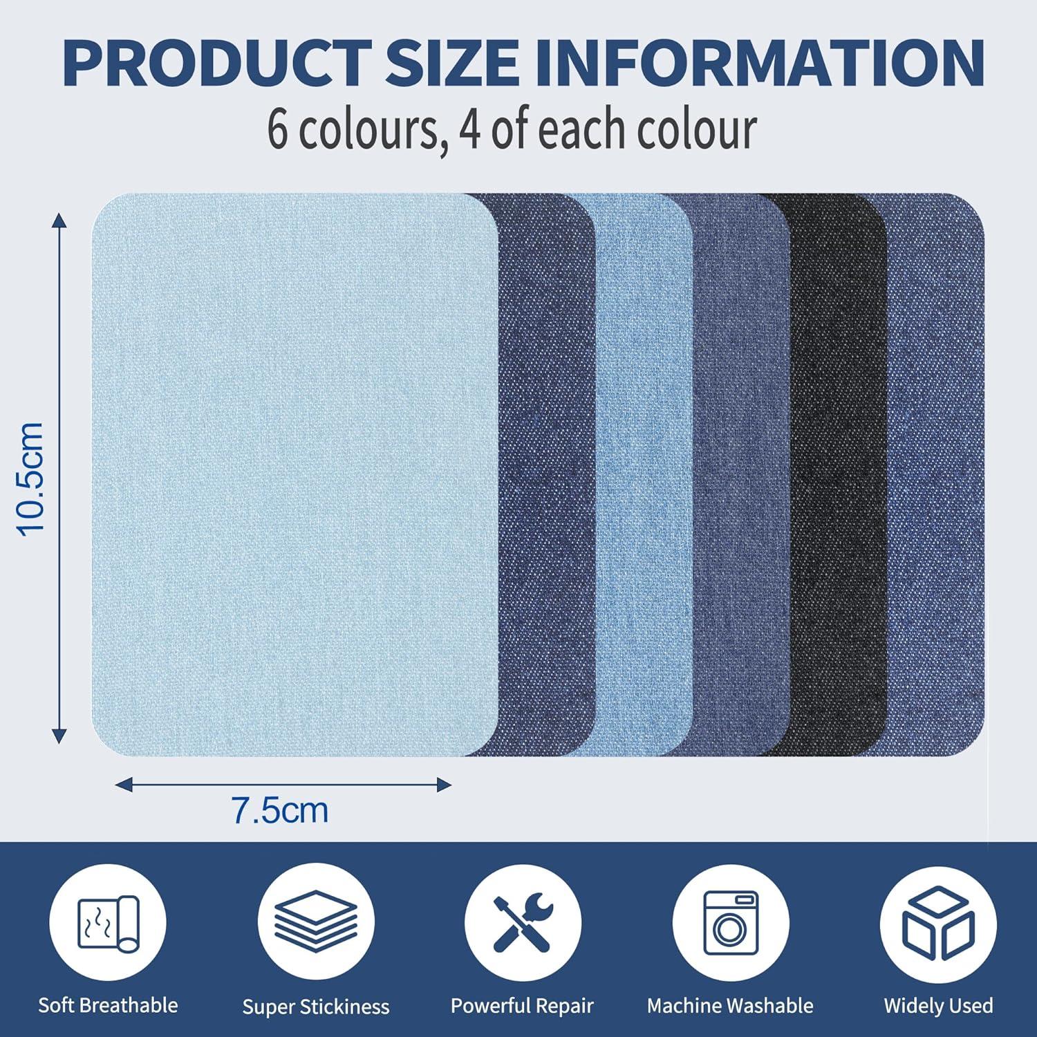 Parche Termoadhesivo DREAHLIFE 7.62x10.41cm Azul y Negro