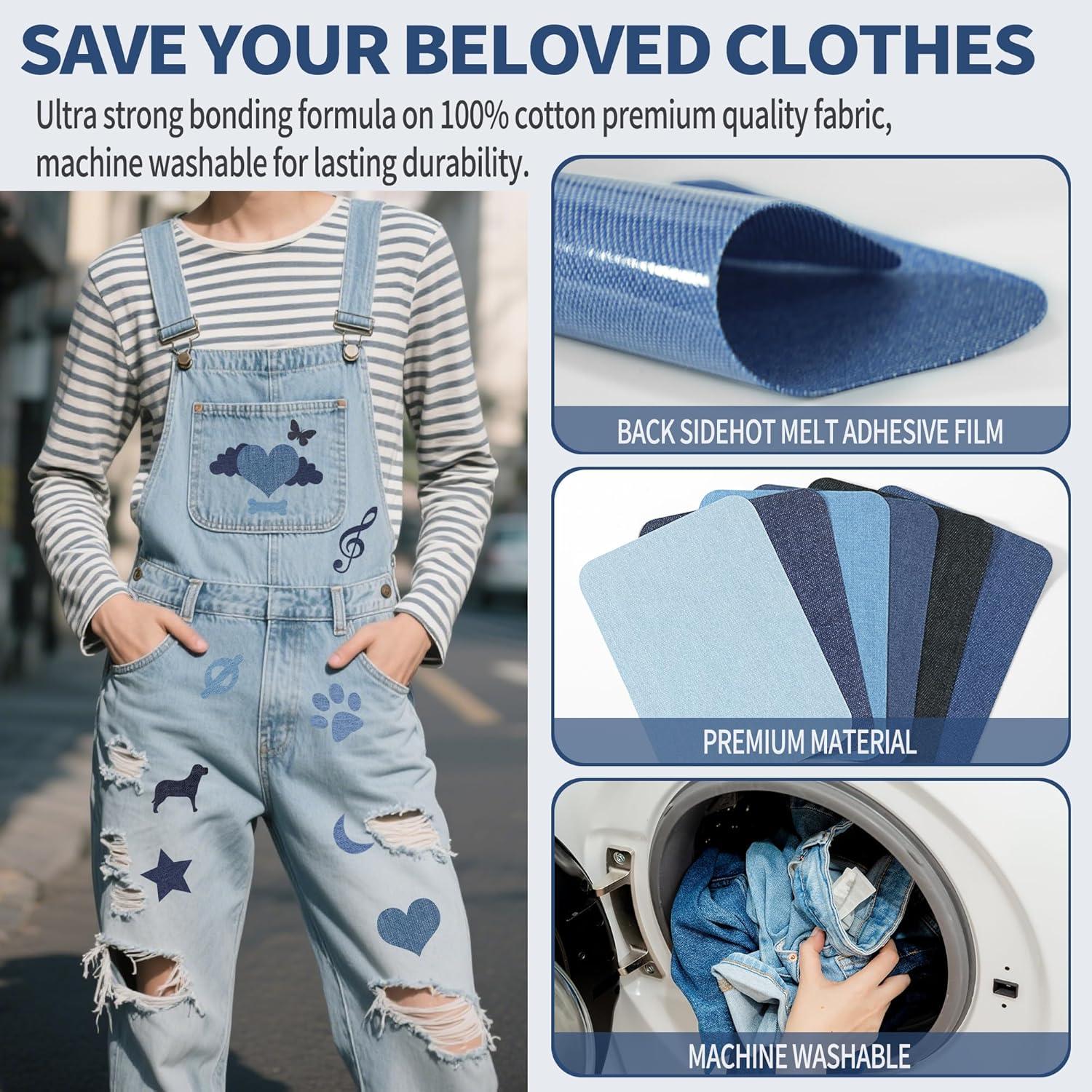 Parche Termoadhesivo DREAHLIFE 7.62x10.41cm Azul y Negro