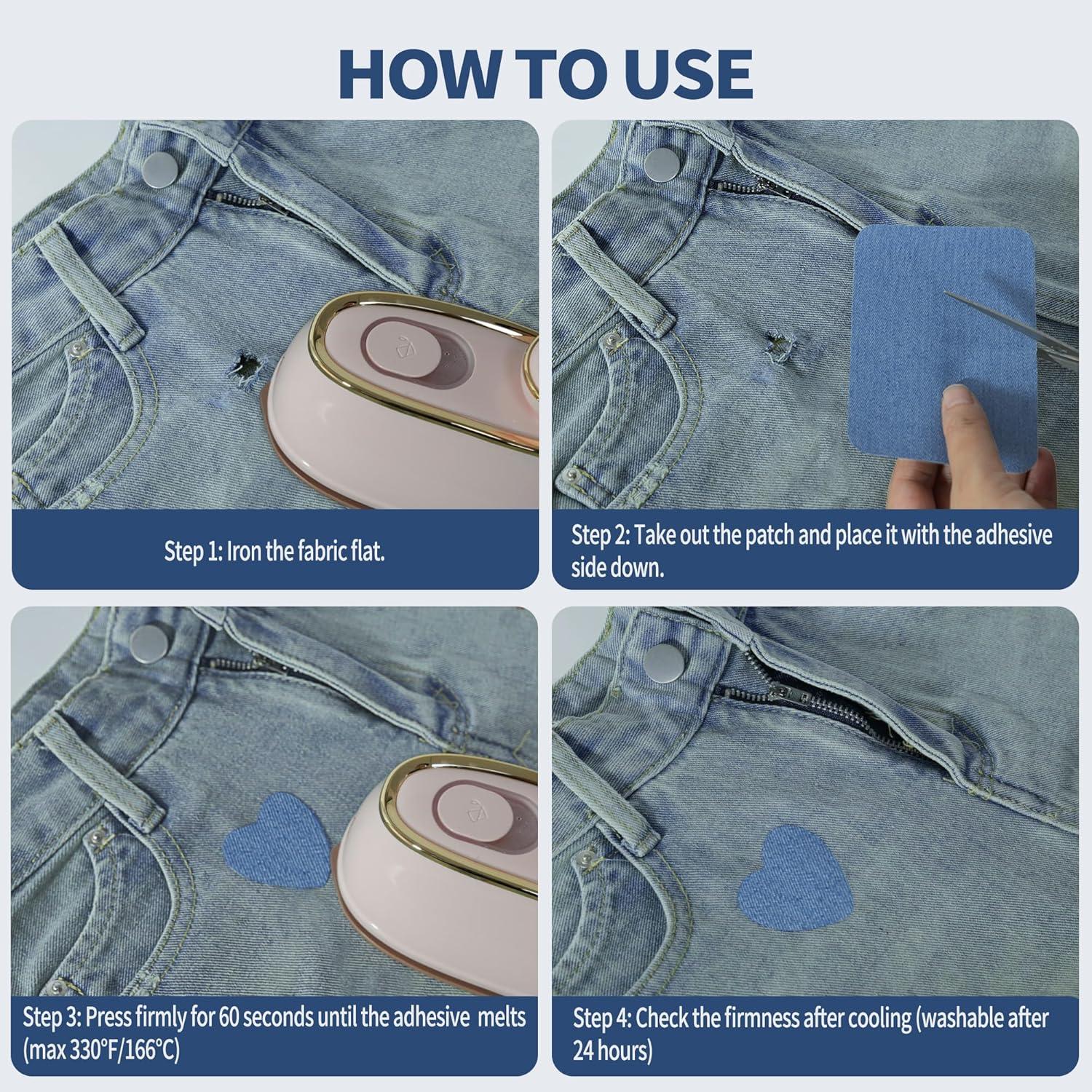 Parche Termoadhesivo DREAHLIFE 7.62x10.41cm Azul y Negro