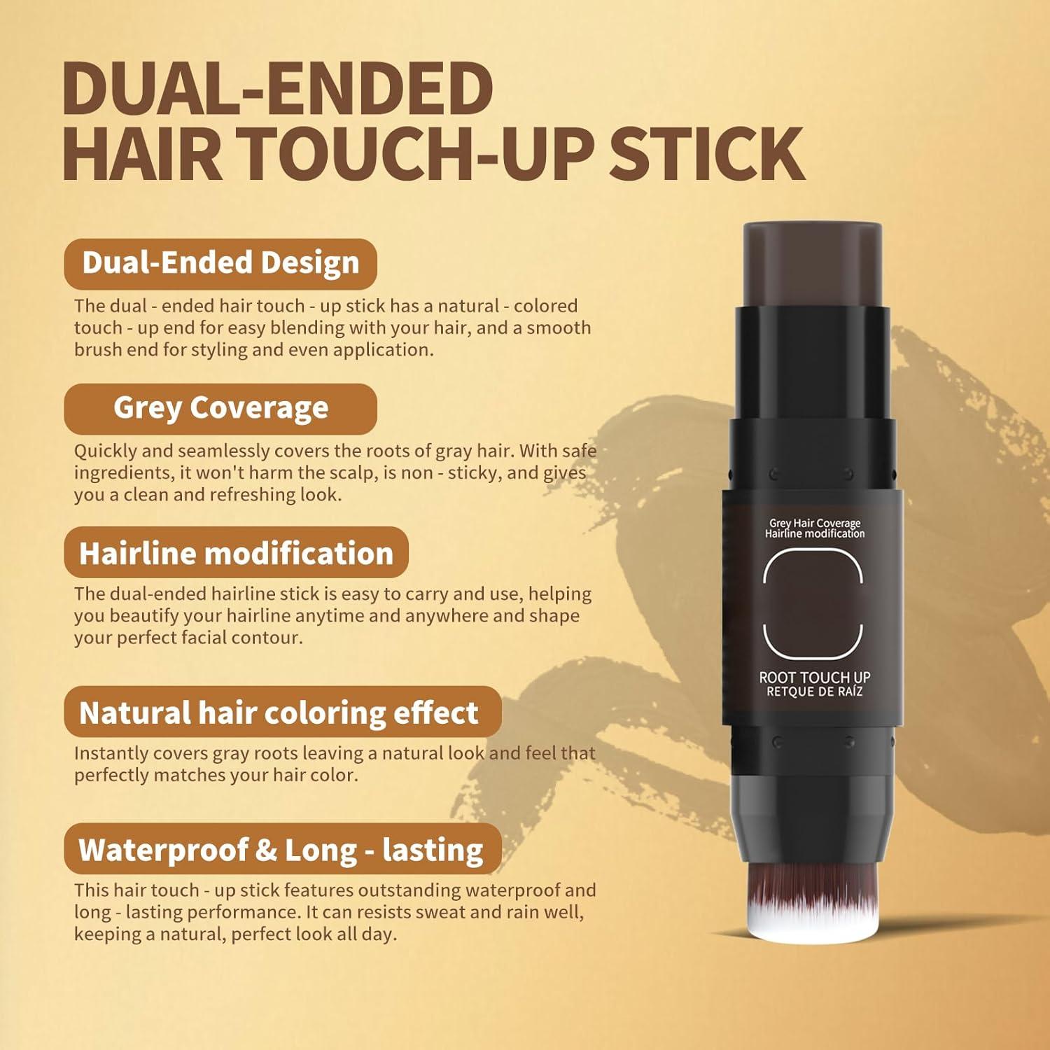 Polvo Retocar Raíces Gowwim 11.83g Marrón Oscuro, Resistente al Agua