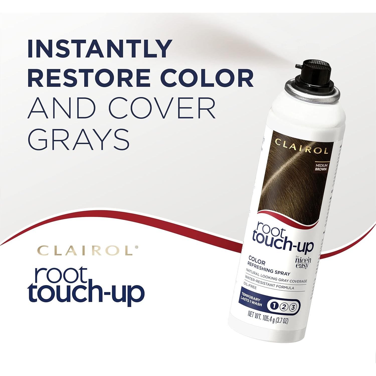 Spray Temporal Clairol Root Touch-Up Marrón Medio - 2 Paquetes