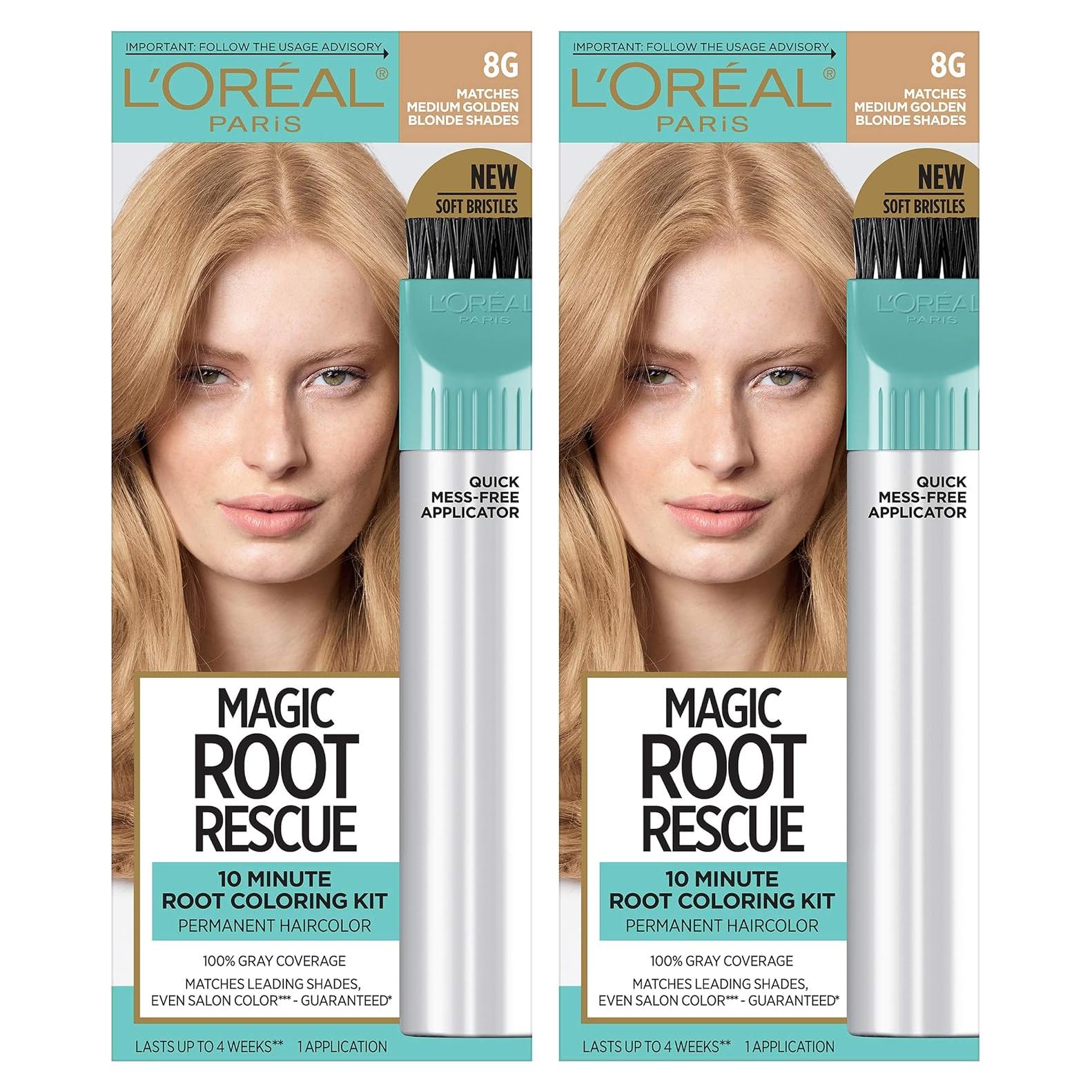 Kit Coloración Permanente Raíces L'Oreal Magic Root 2 Unidades 8G