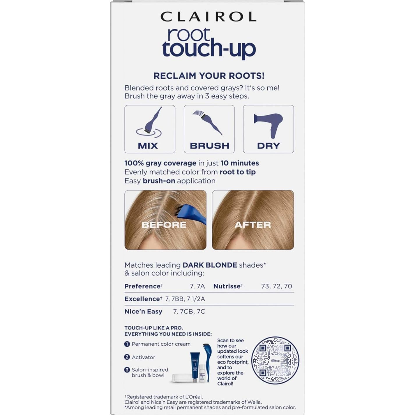 Tinte Permanente Clairol Nice'n Easy 7 Rubio Oscuro - Paquete de 2