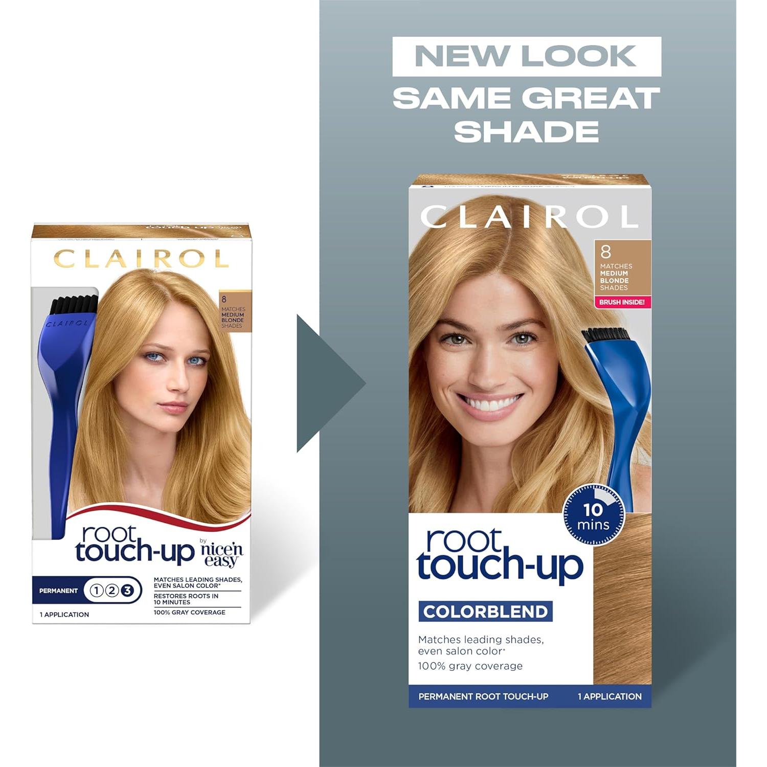 Tinte Permanente Clairol Nice'n Easy 7 Rubio Oscuro - Paquete de 2