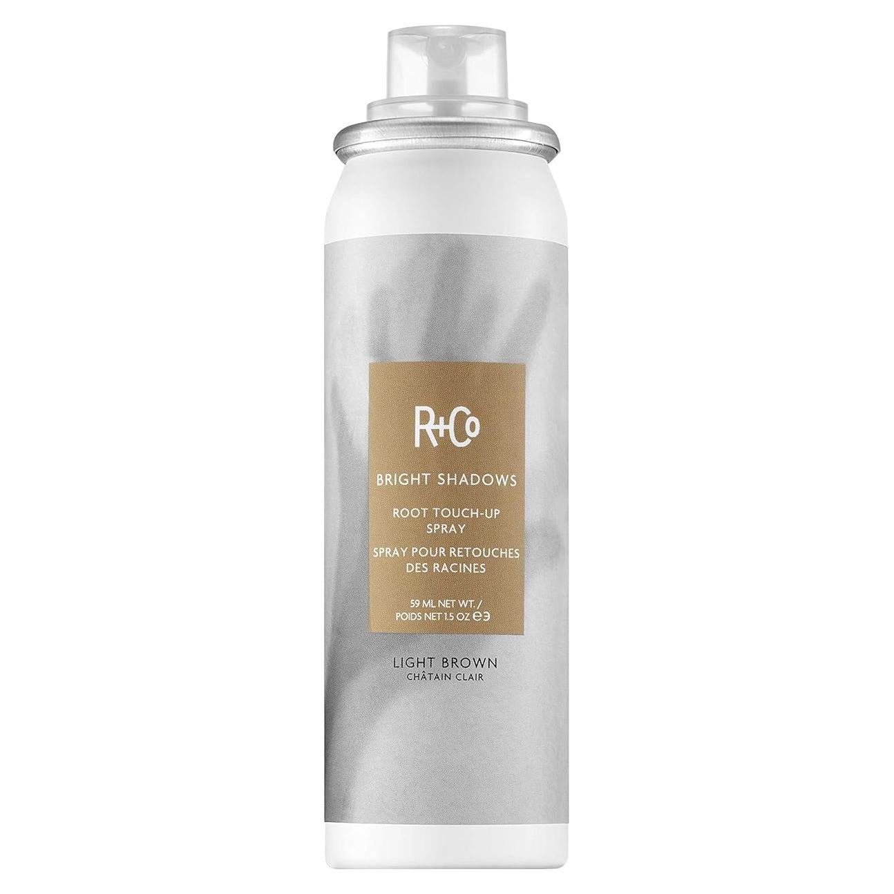Spray Retoque Raíces R+Co Bright Shadow Marrón Claro 59 ml