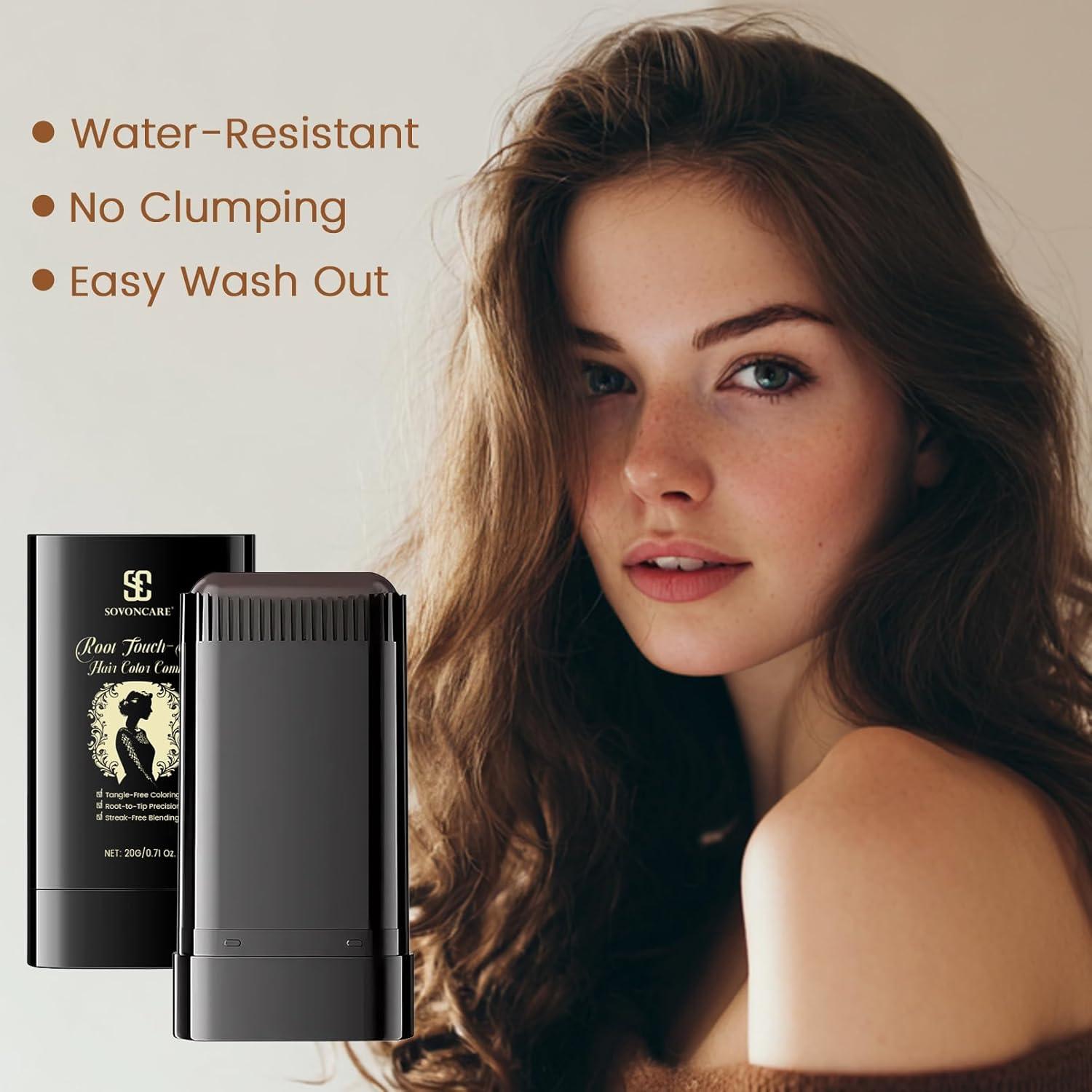 Stick Tinte para Cabello SOVONCARE 2-en-1 Marrón Oscuro 20g