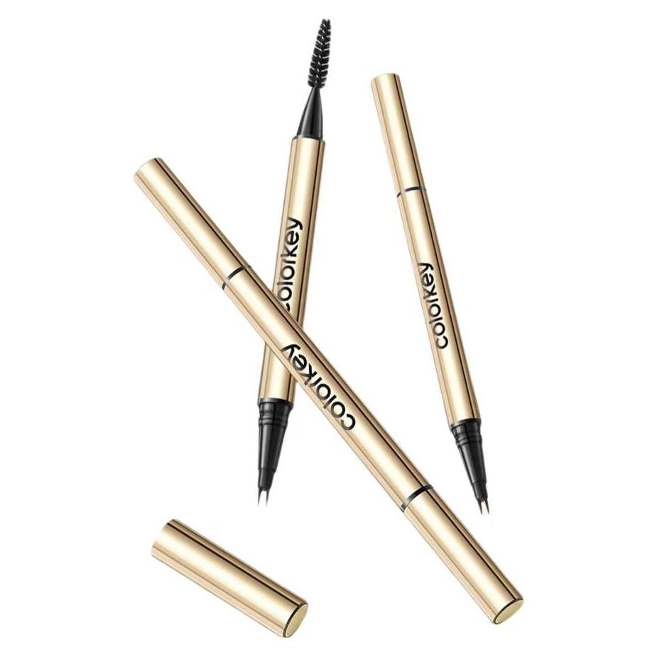 Bolígrafo de Cejas COLORKEY 3D Marrón Suave Doble Punta