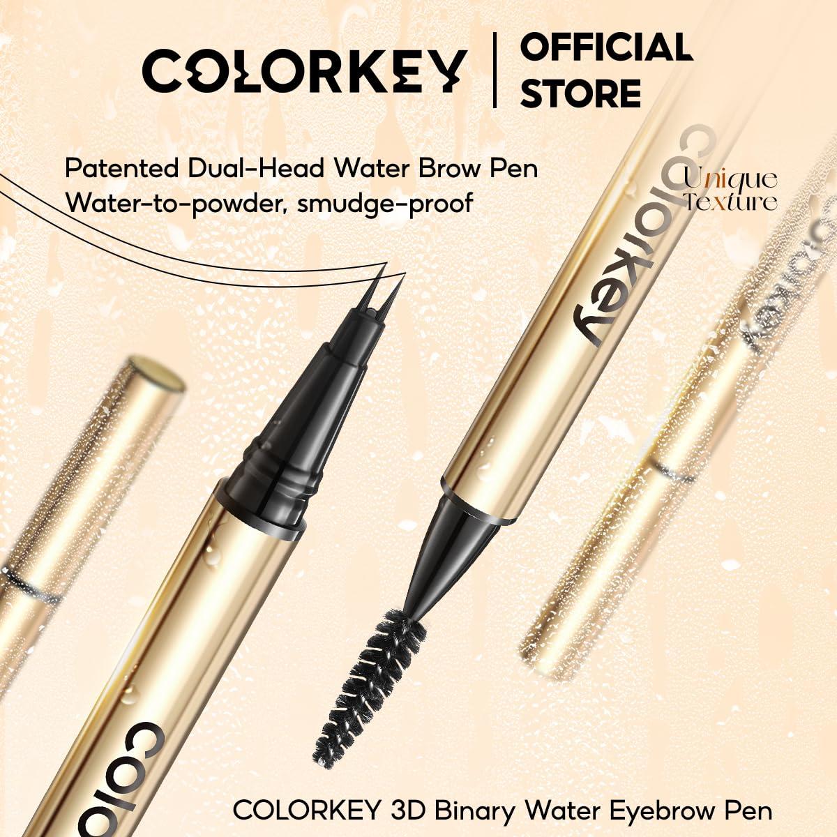 Bolígrafo de Cejas COLORKEY 3D Marrón Suave Doble Punta