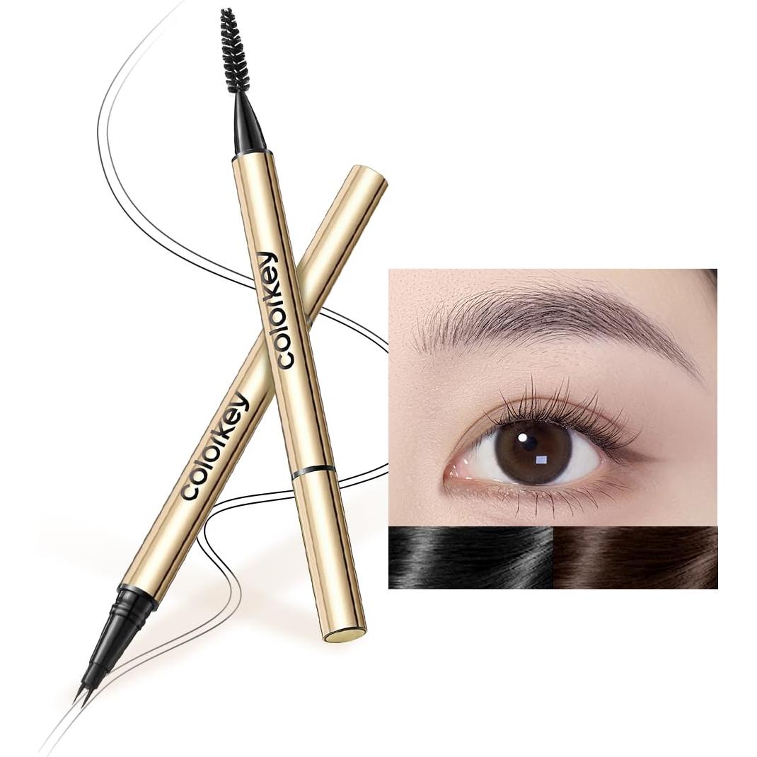 Bolígrafo de Cejas COLORKEY 3D Marrón Suave Doble Punta