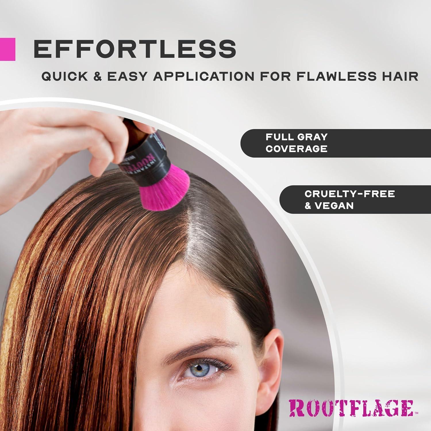 Rootflage Retoque de Raíces Polvo Cobre Oscuro 68g - Cobertura Instantánea