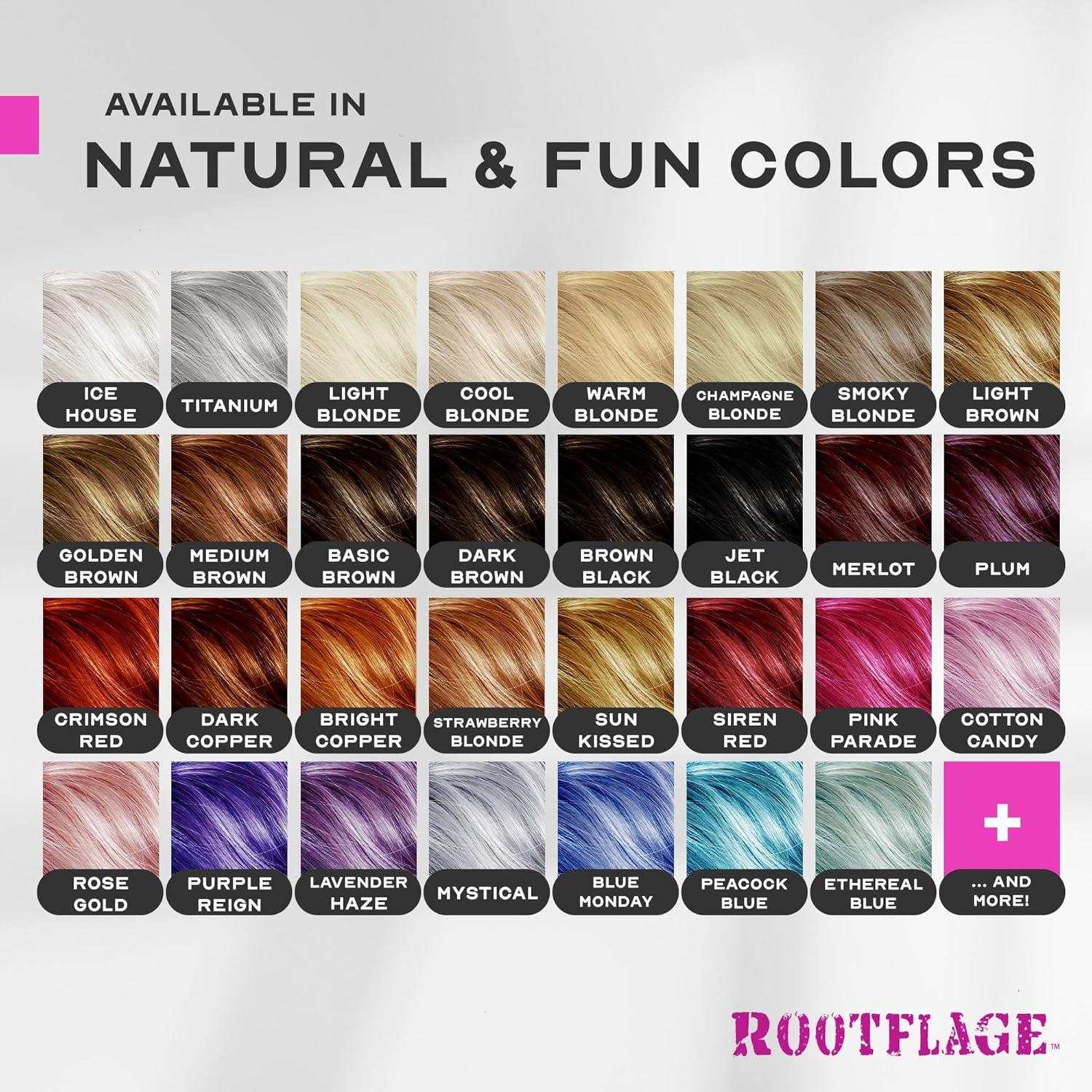 Rootflage Retoque de Raíces Polvo Cobre Oscuro 68g - Cobertura Instantánea