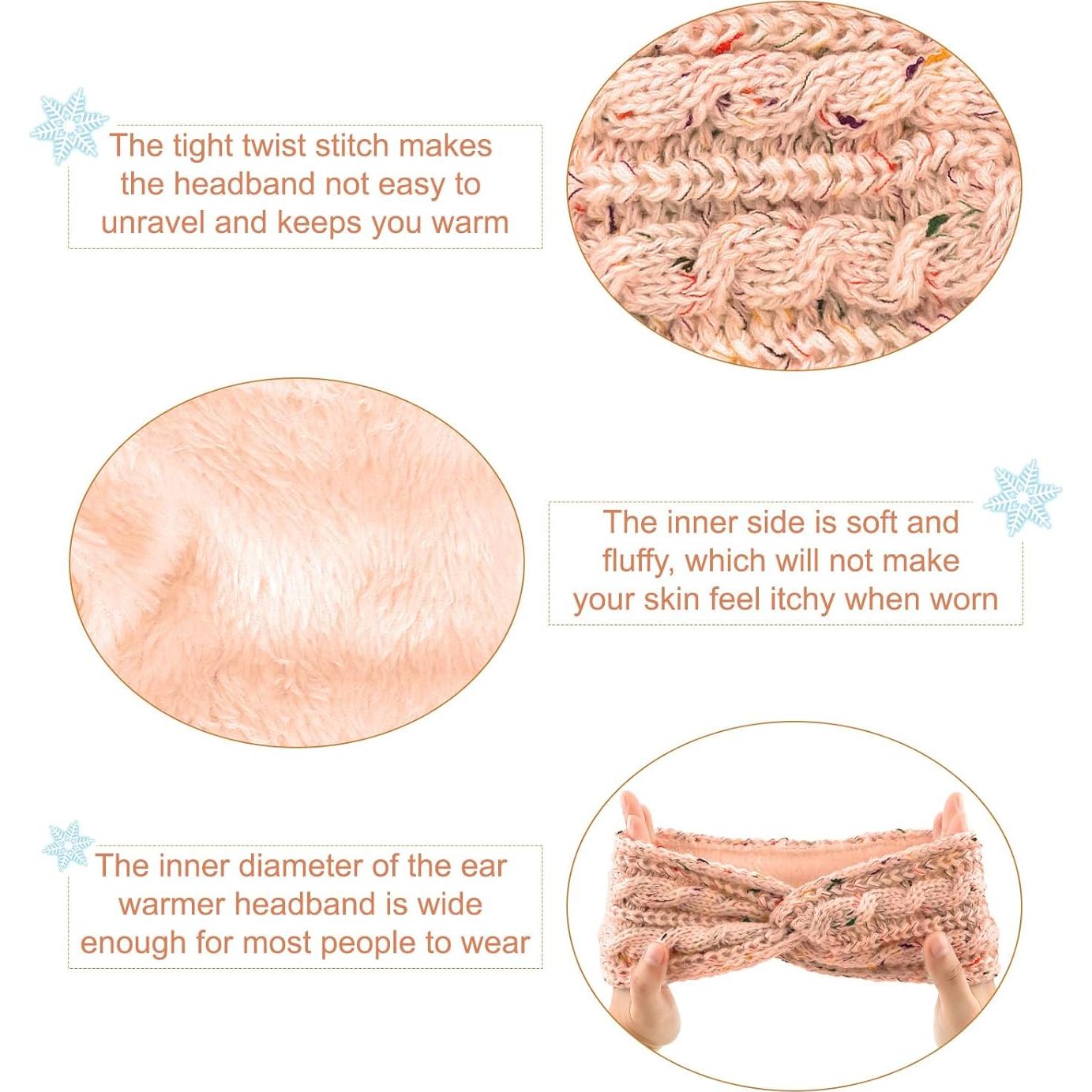 Semato 2 Bandas Calentadoras de Oídos para Mujeres - Invierno